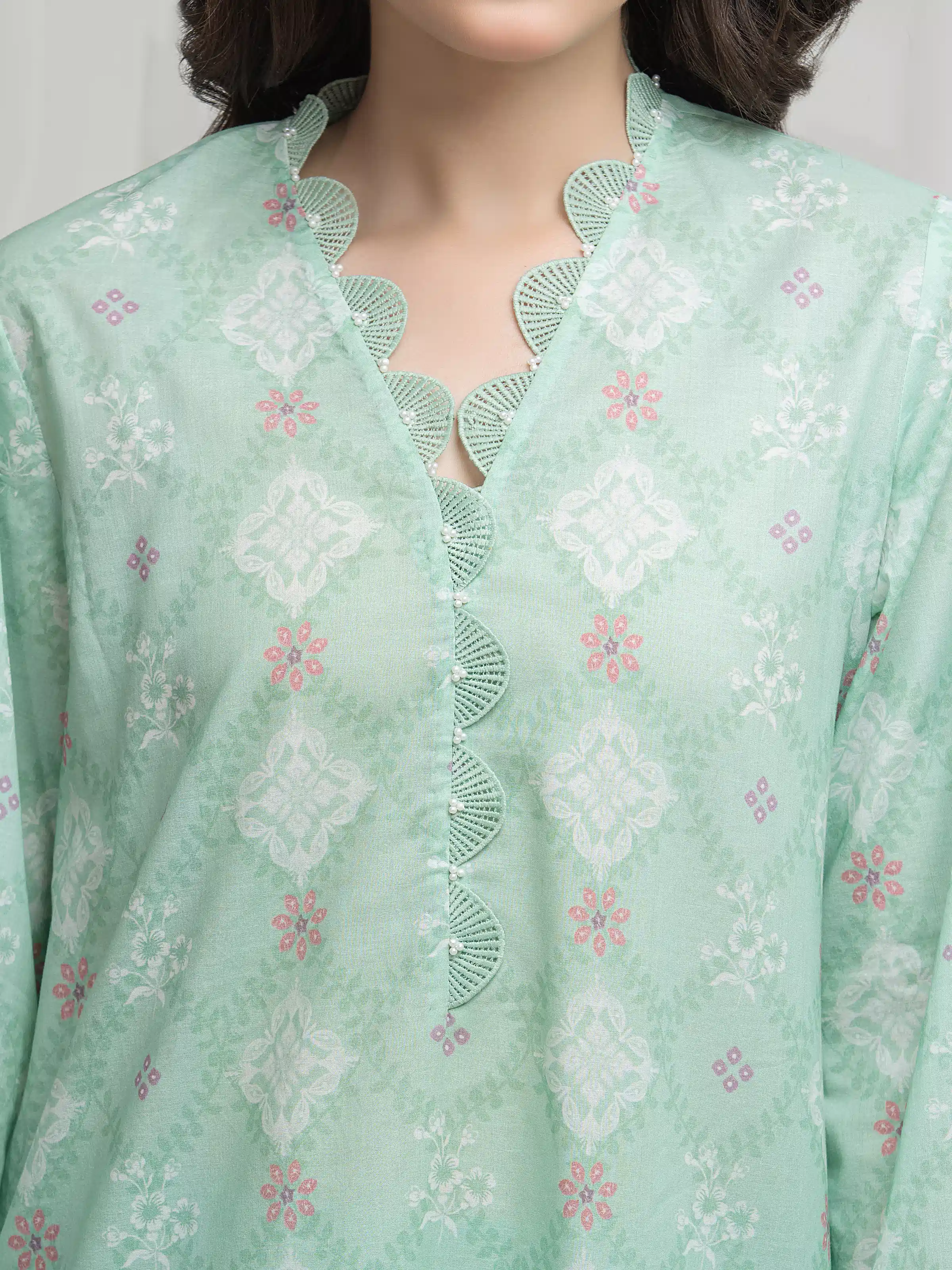 Printed Lawn Suit - EWU6A1-36617-3P - Image 4