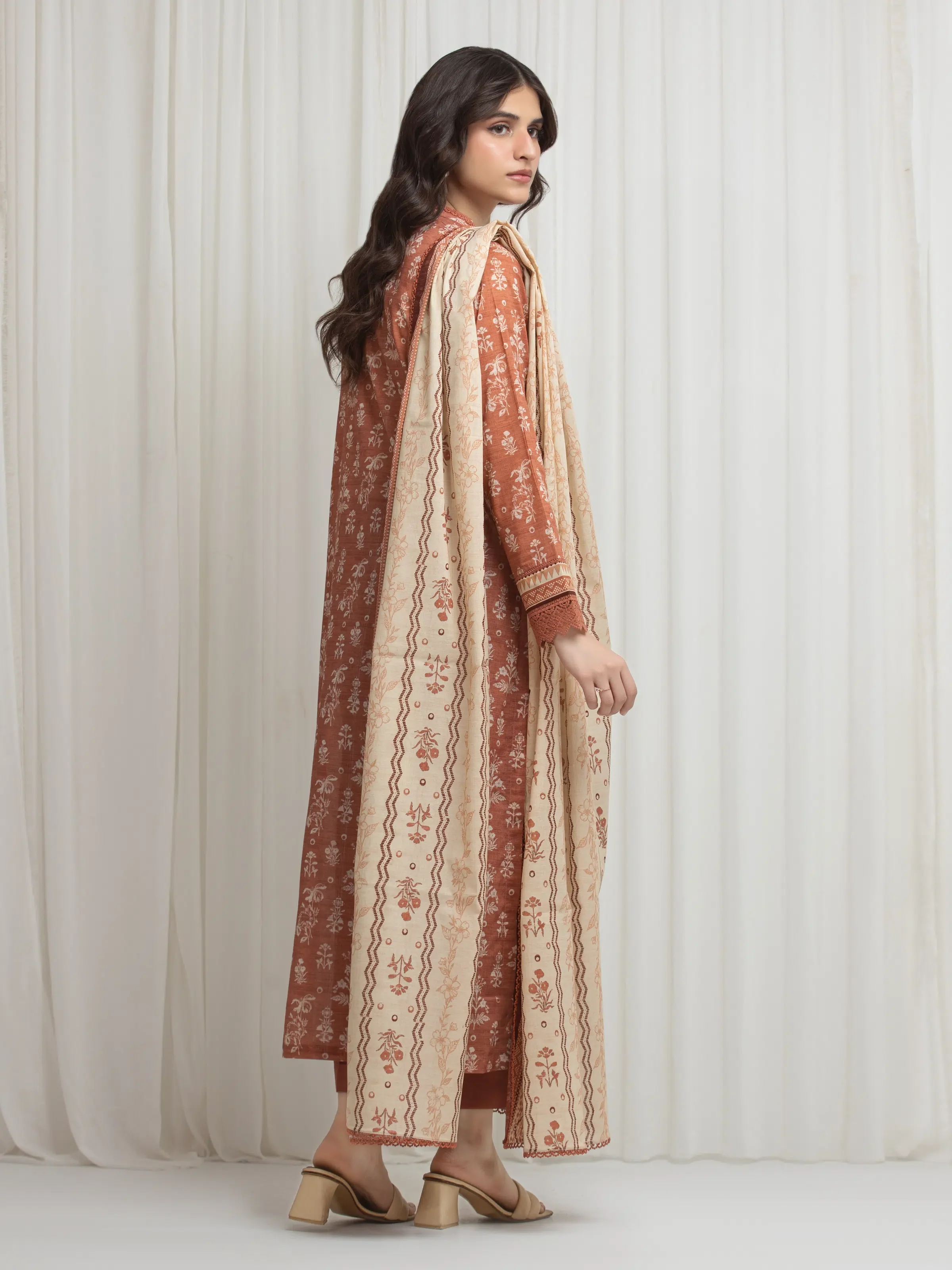 Printed Lawn Suit - EWU6A1-36623-3P - Image 6