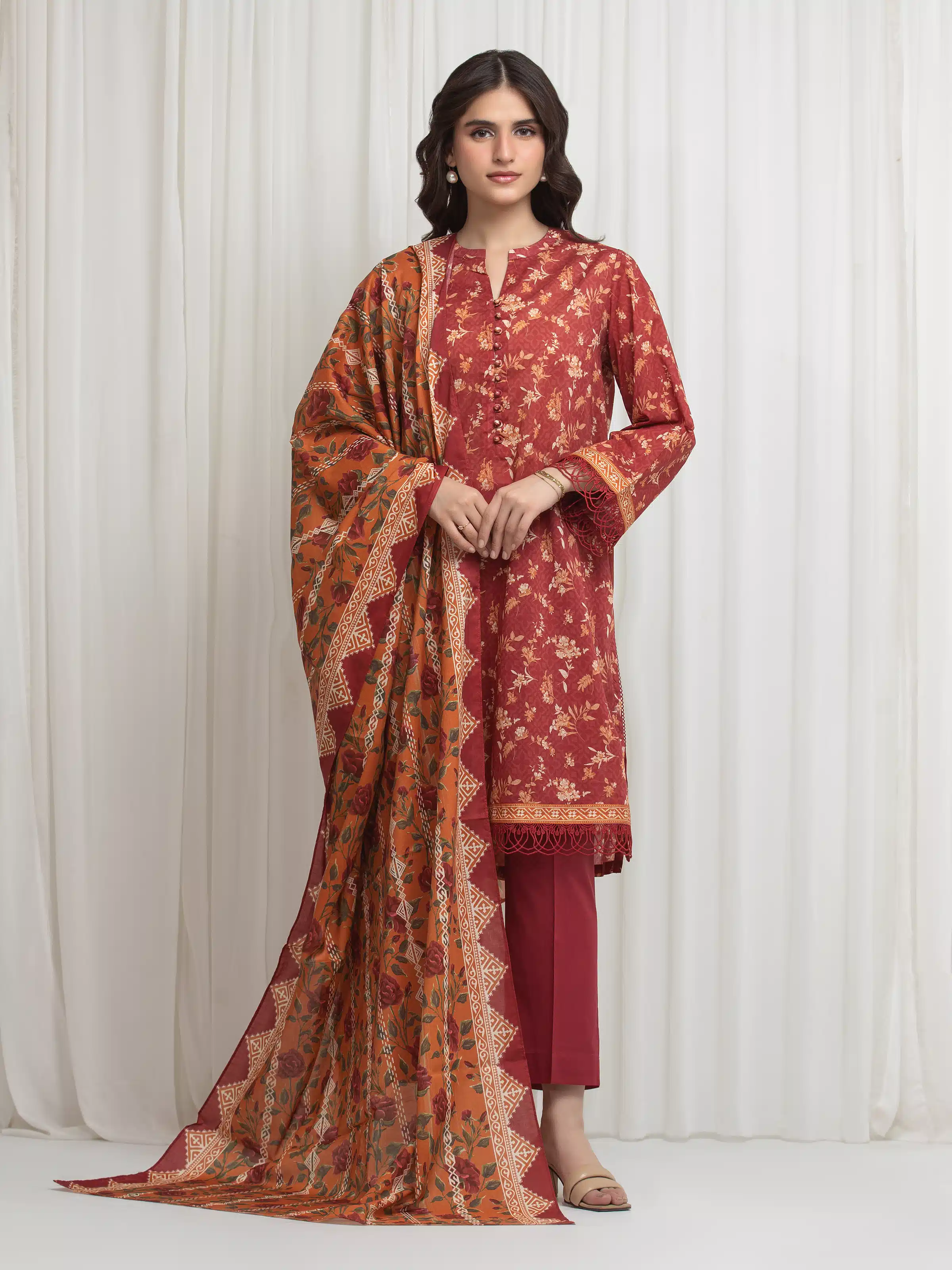 Printed Lawn Suit - EWU6A1-36628-3P