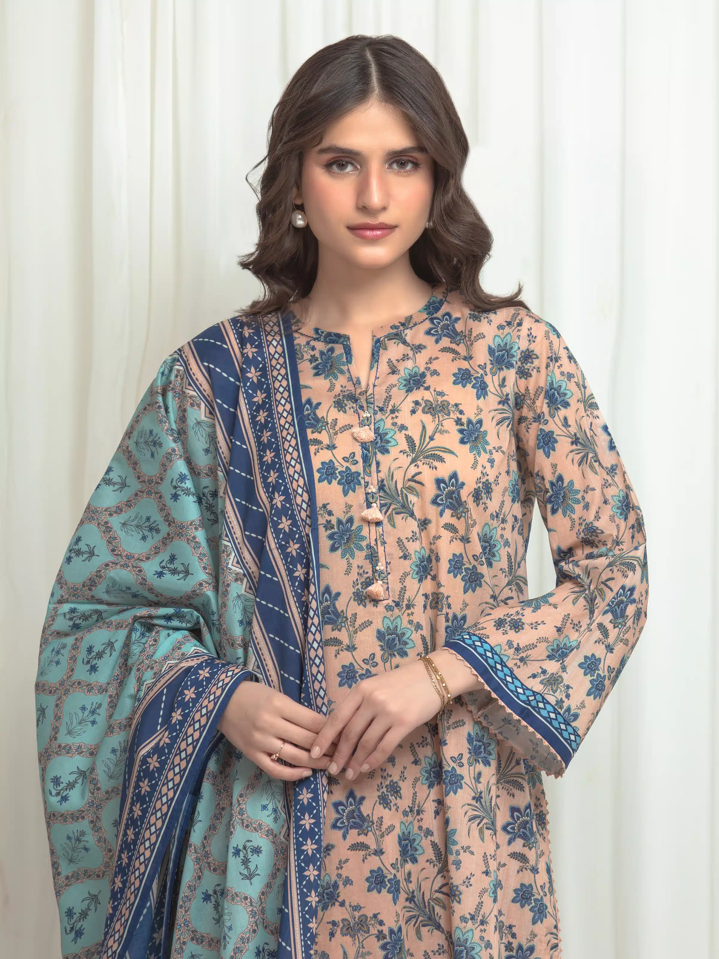 Printed Lawn Suit - EWU6A1-36638-3P - Image 2