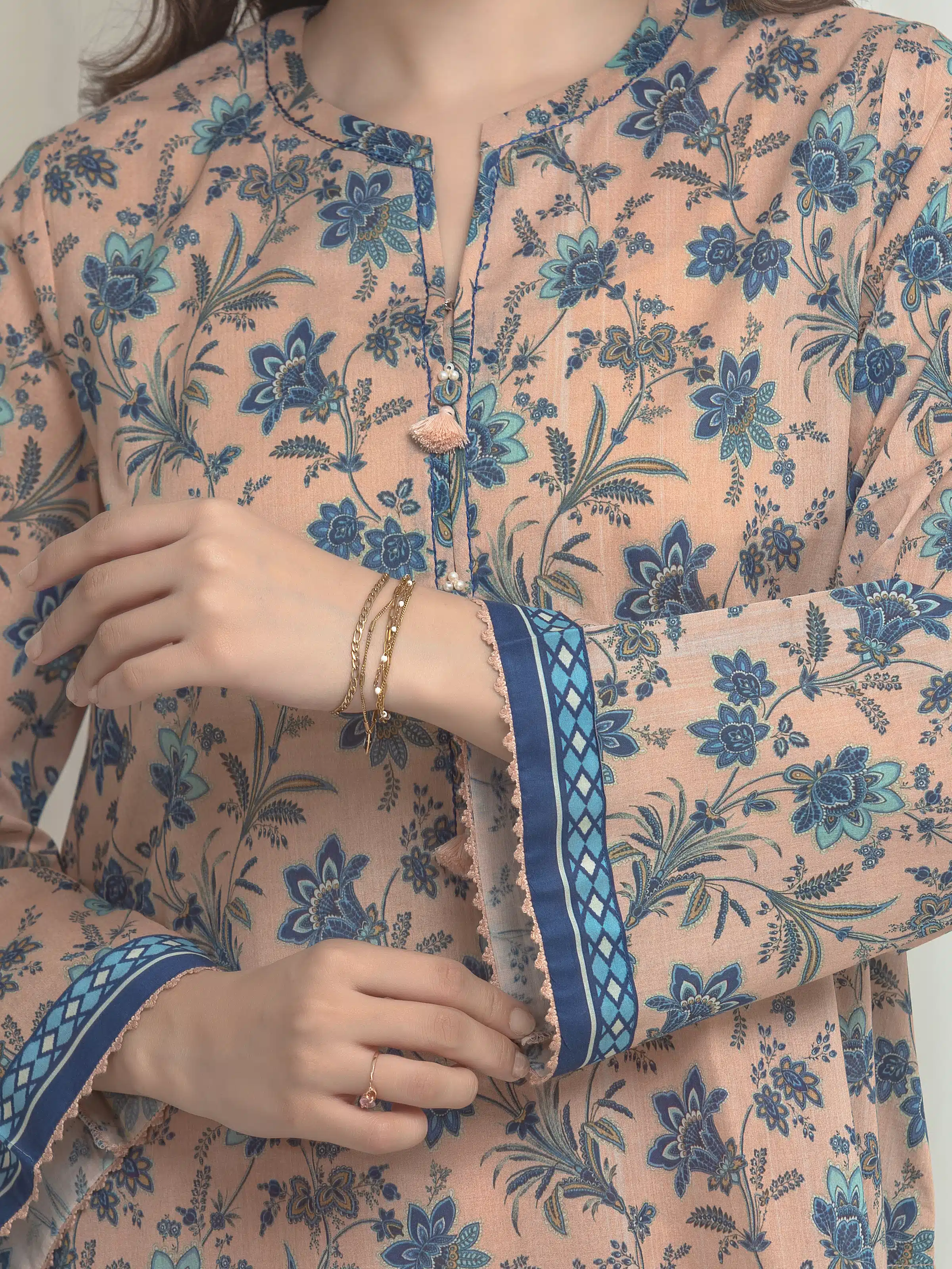 Printed Lawn Suit - EWU6A1-36638-3P - Image 3