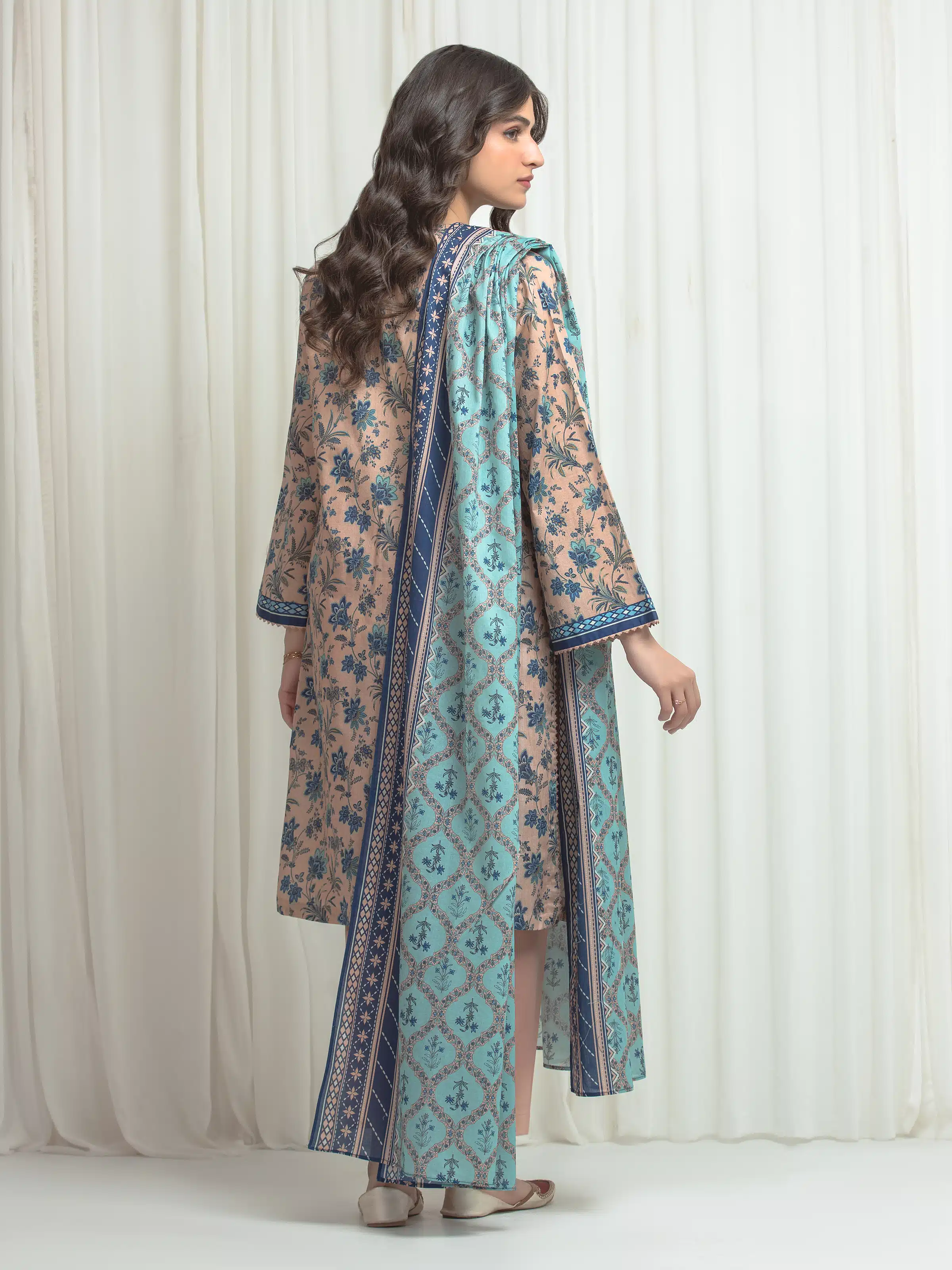 Printed Lawn Suit - EWU6A1-36638-3P - Image 5