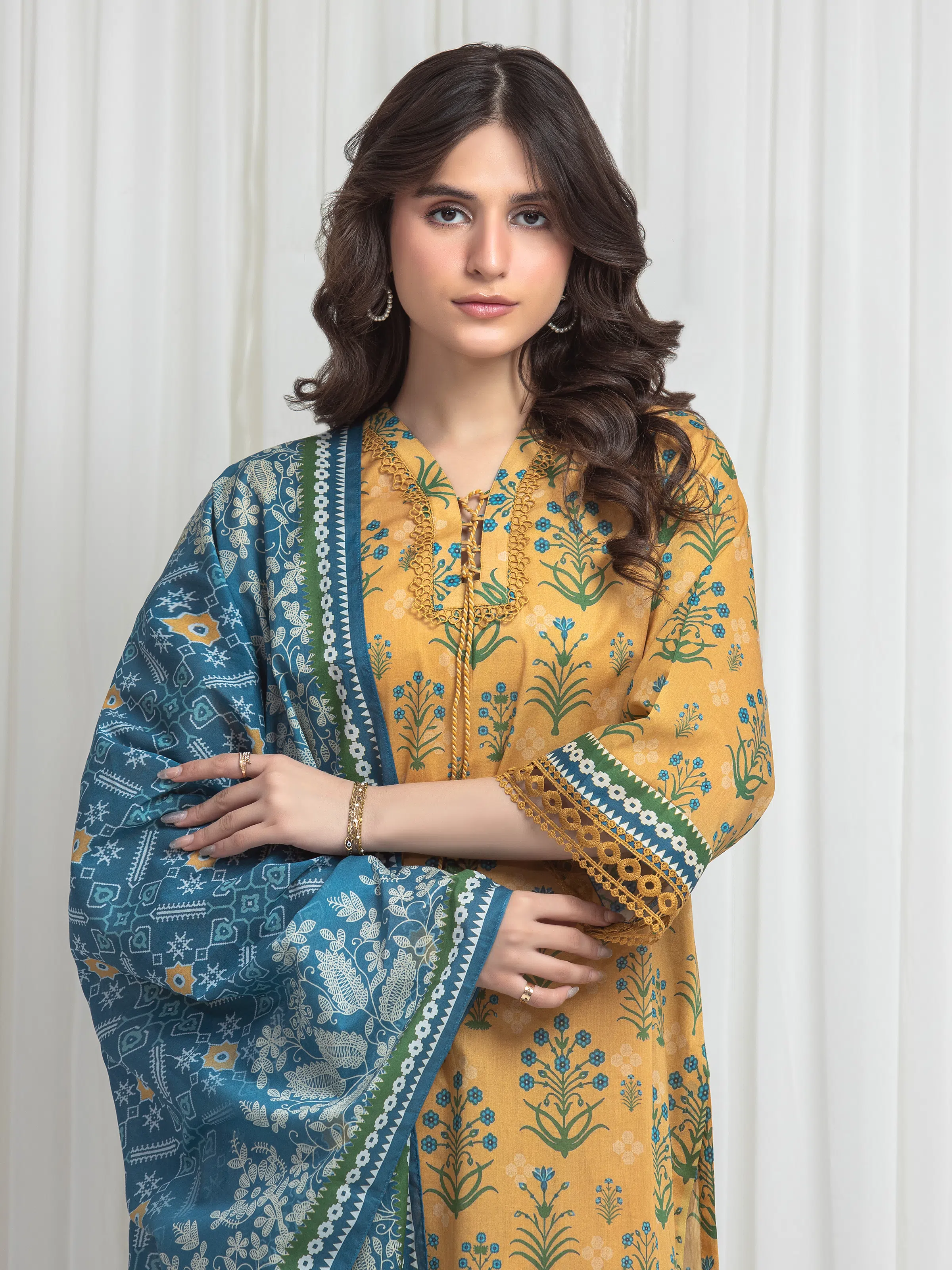 Printed Lawn Suit - EWU6A1-36647-3P - Image 2
