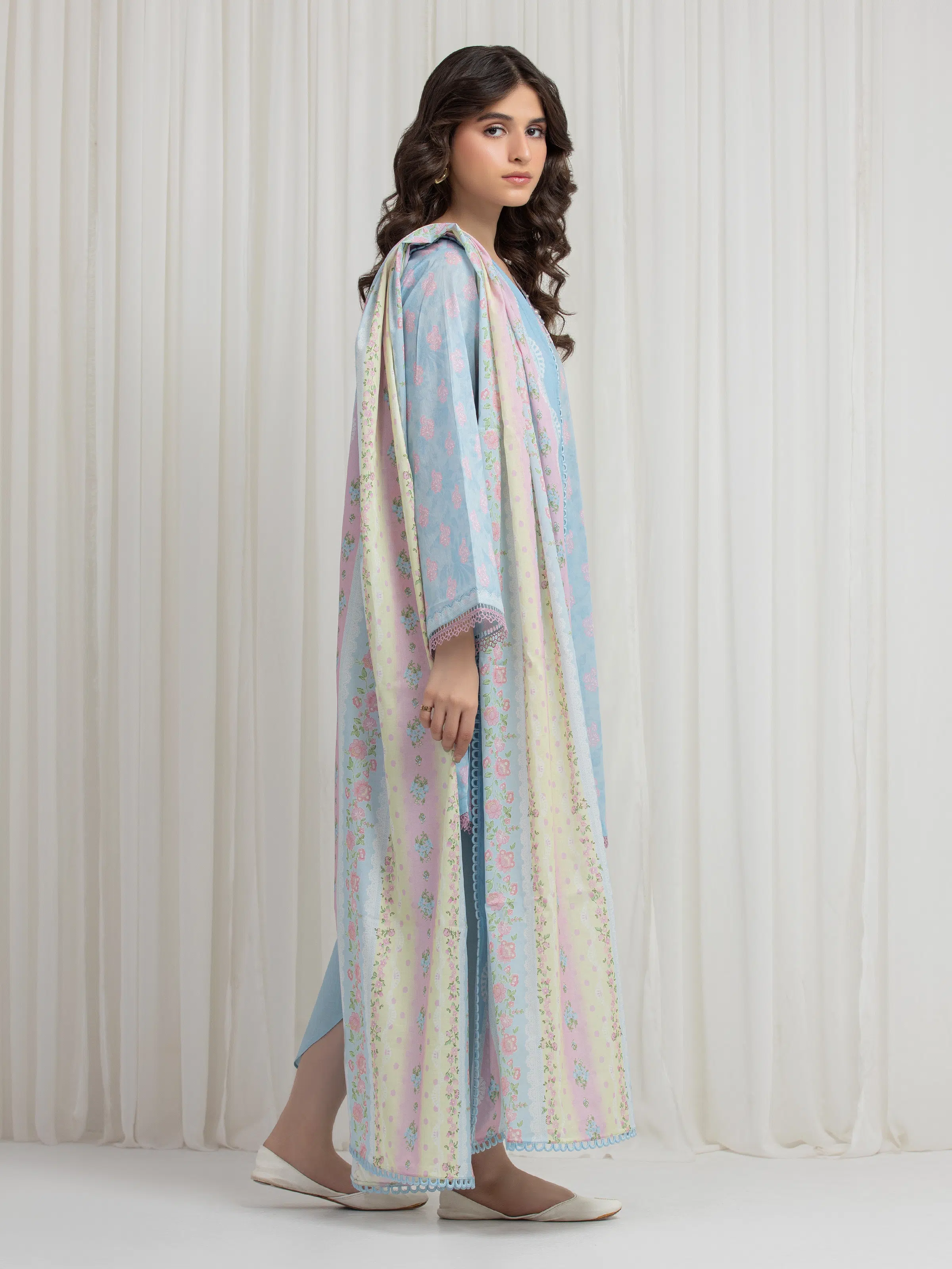 Printed Lawn Suit - EWU6A1-36651-3P - Image 5