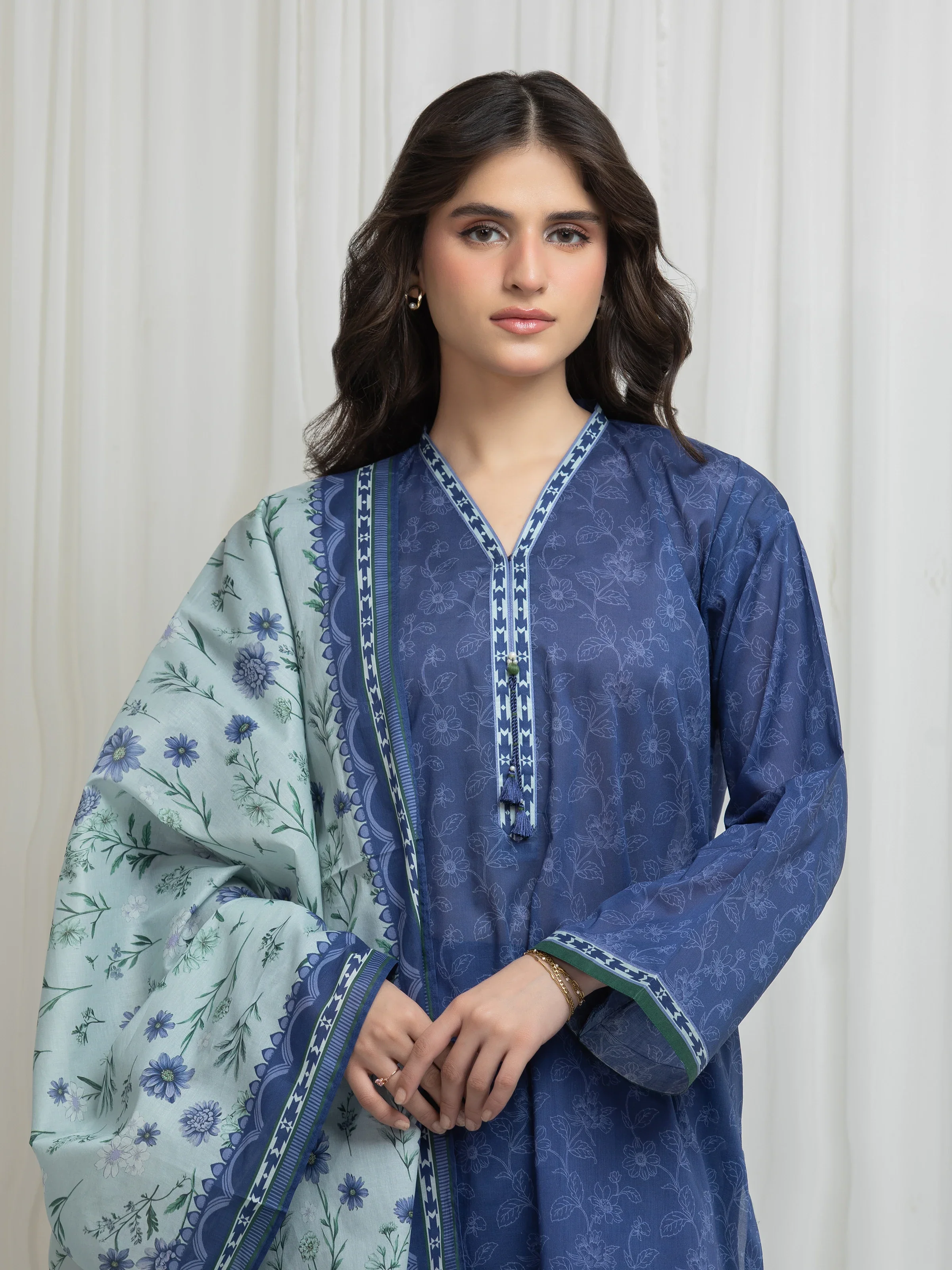 Printed Lawn Suit - EWU6A1-36653-3P - Image 2