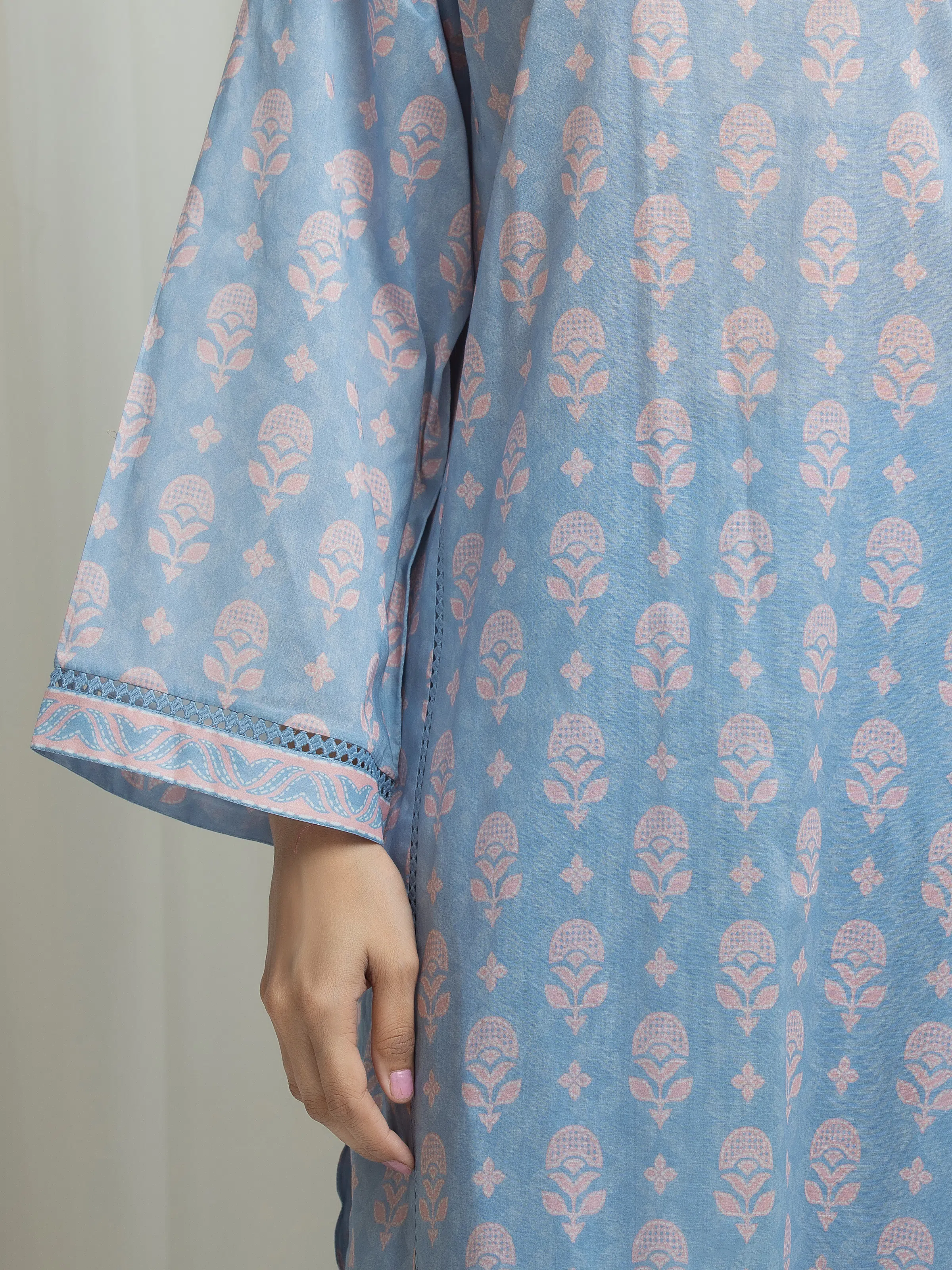 Printed Lawn Suit - EWU6A1-36655-3P - Image 4