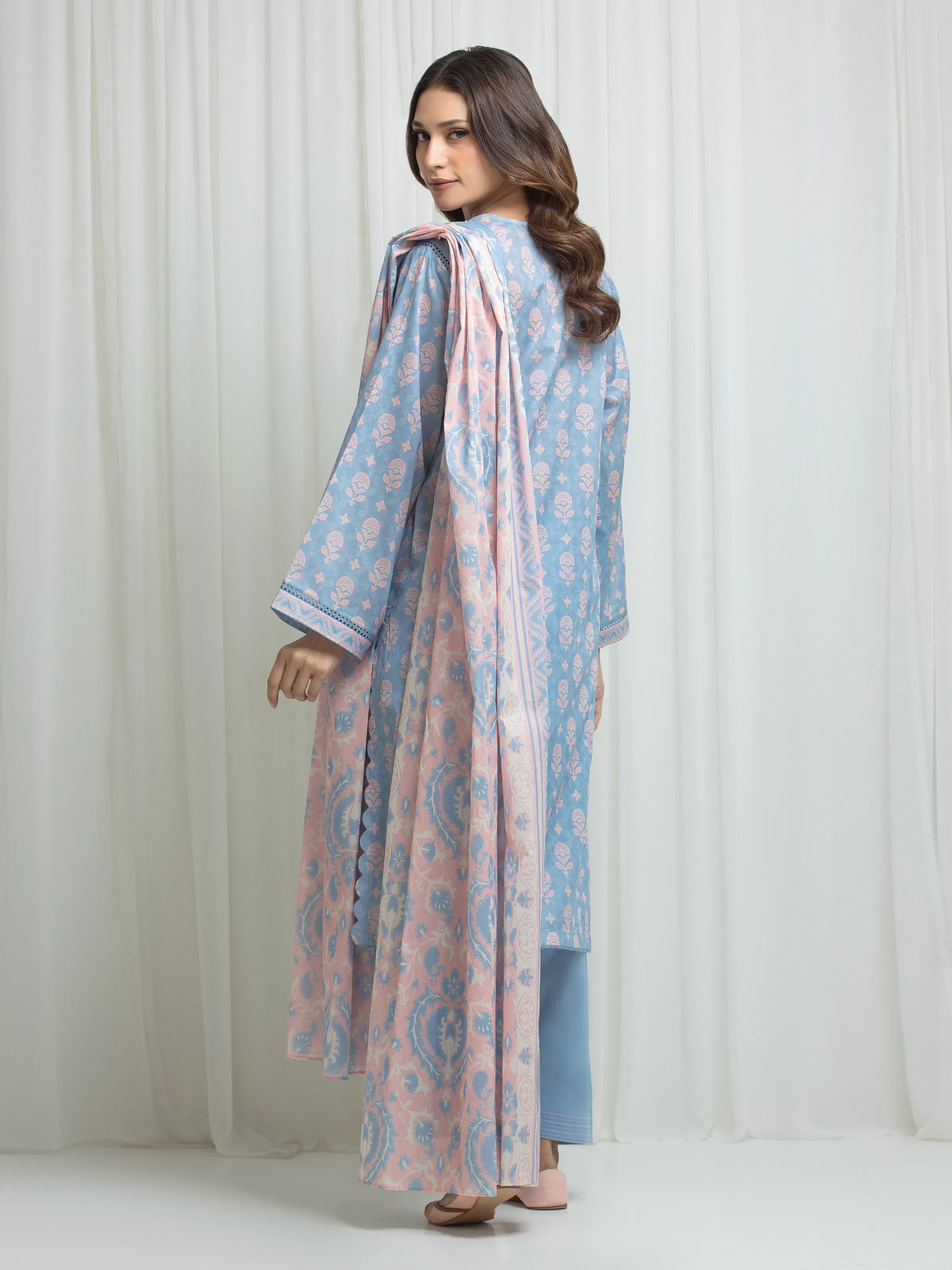 Printed Lawn Suit - EWU6A1-36655-3P - Image 6