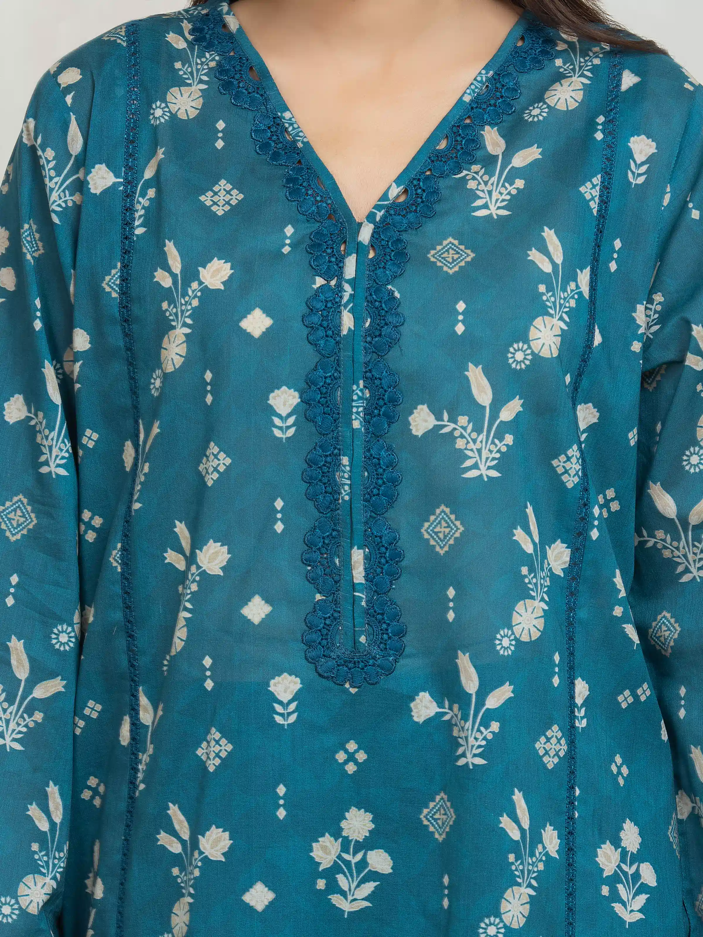 Printed Lawn Suit - EWU6A1-36673-3P - Image 3