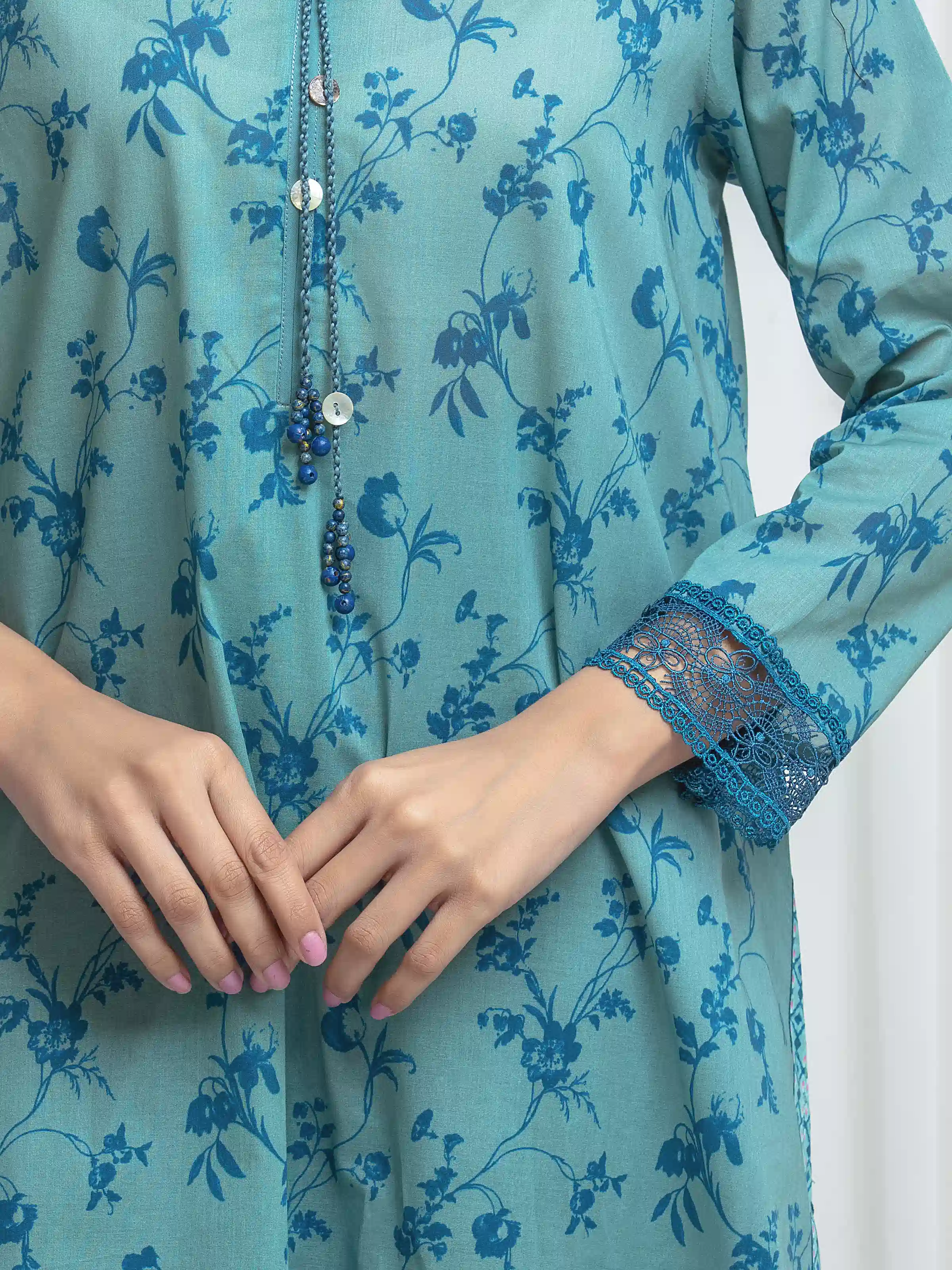 Printed Lawn Suit - EWU6A1-36690-3P - Image 4
