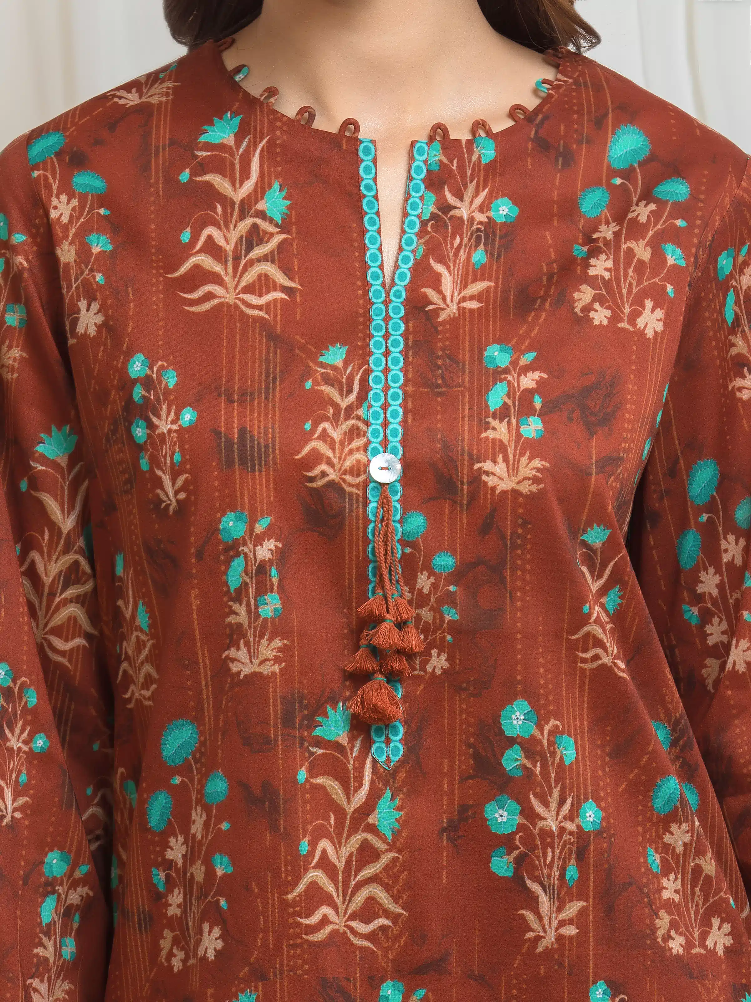 Printed Lawn Suit - EWU6A1-36692-3P - Image 3
