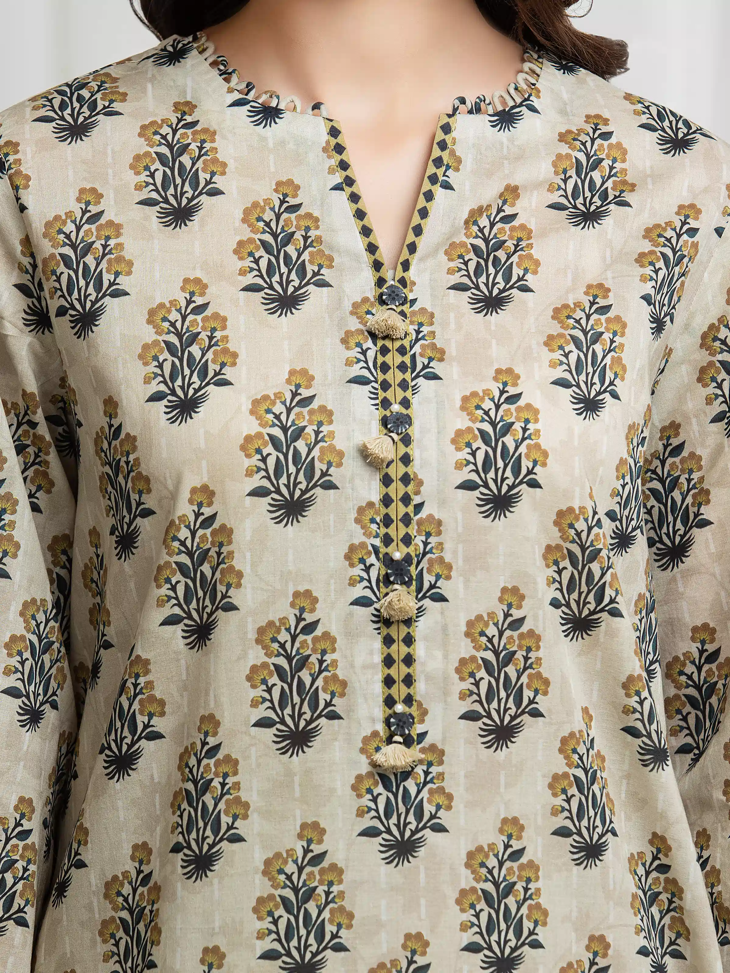 Printed Lawn Suit - EWU6A1-36693-3P - Image 3