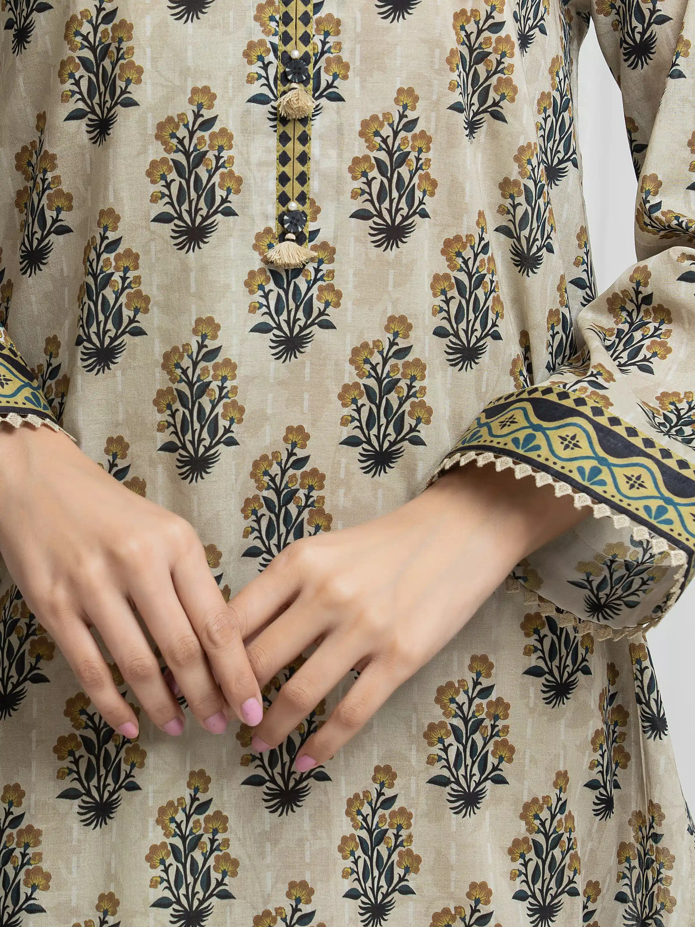 Printed Lawn Suit - EWU6A1-36693-3P - Image 4