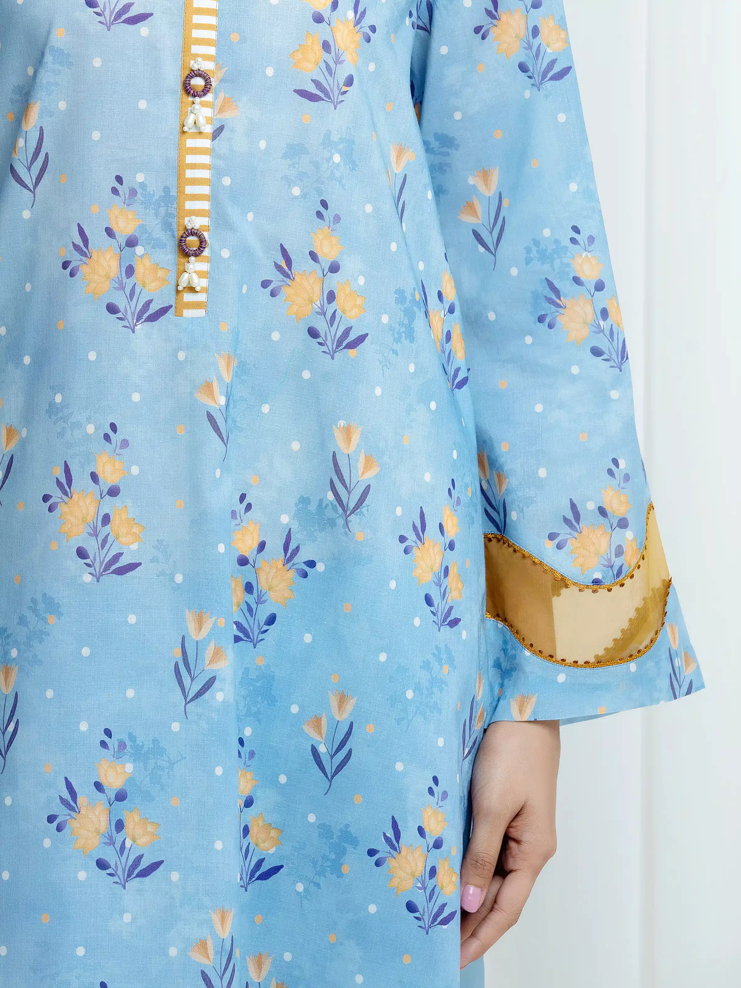 Printed Lawn Suit - EWU6A1-36695-3P - Image 4