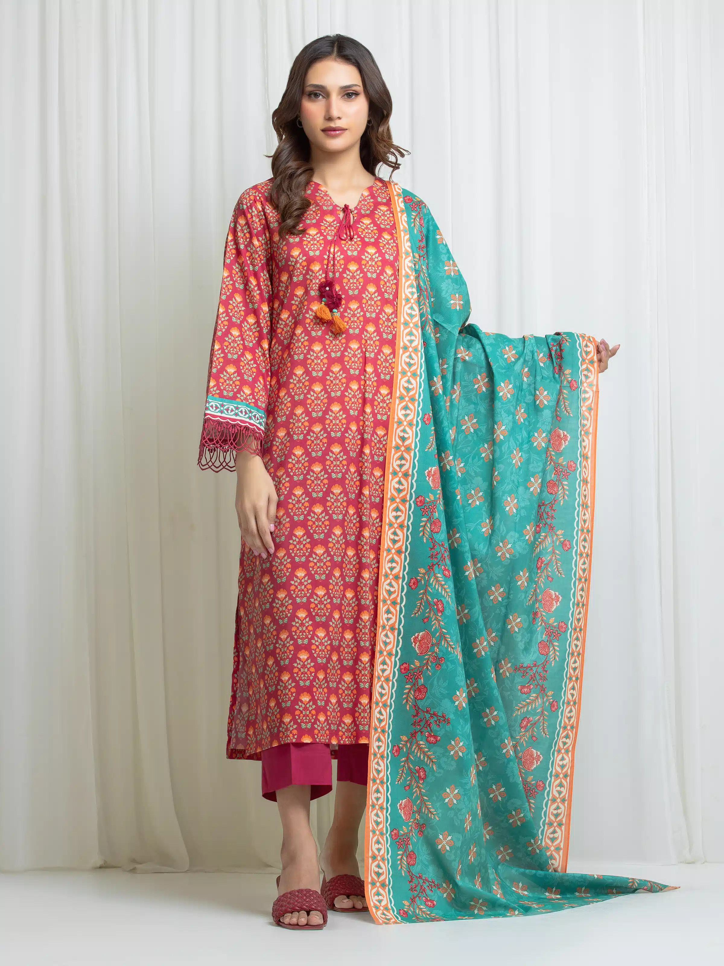 Printed Lawn Suit - EWU6A1-36704-3P