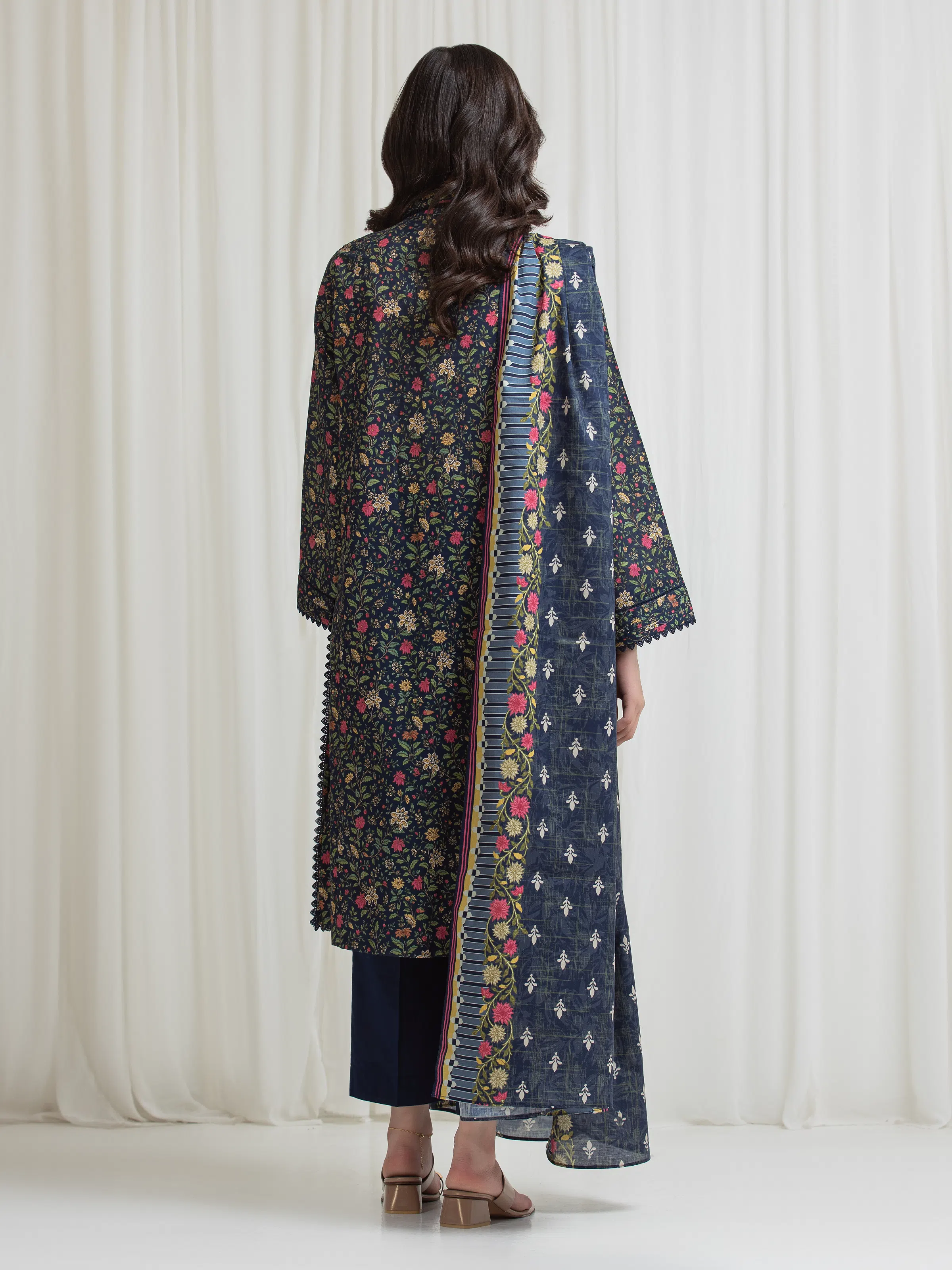 Printed Lawn Suit - EWU6A1-36714-3P - Image 4