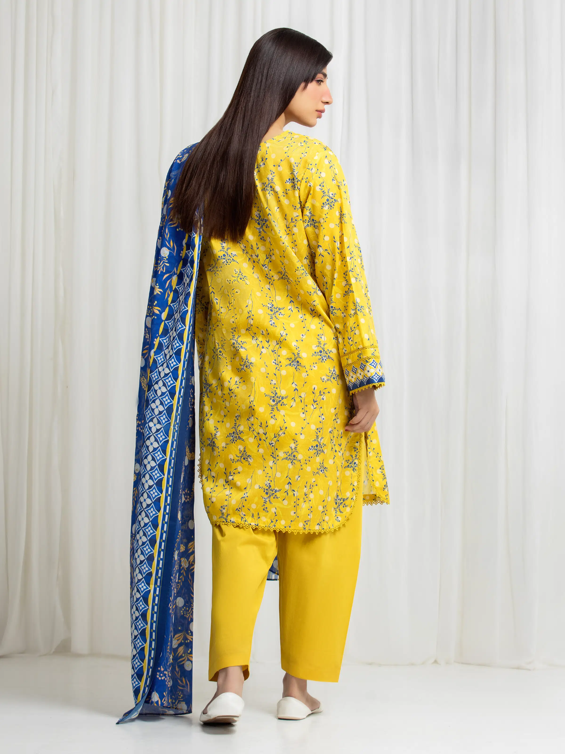 Printed Lawn Suit - EWU6A1-36718-3P - Image 6