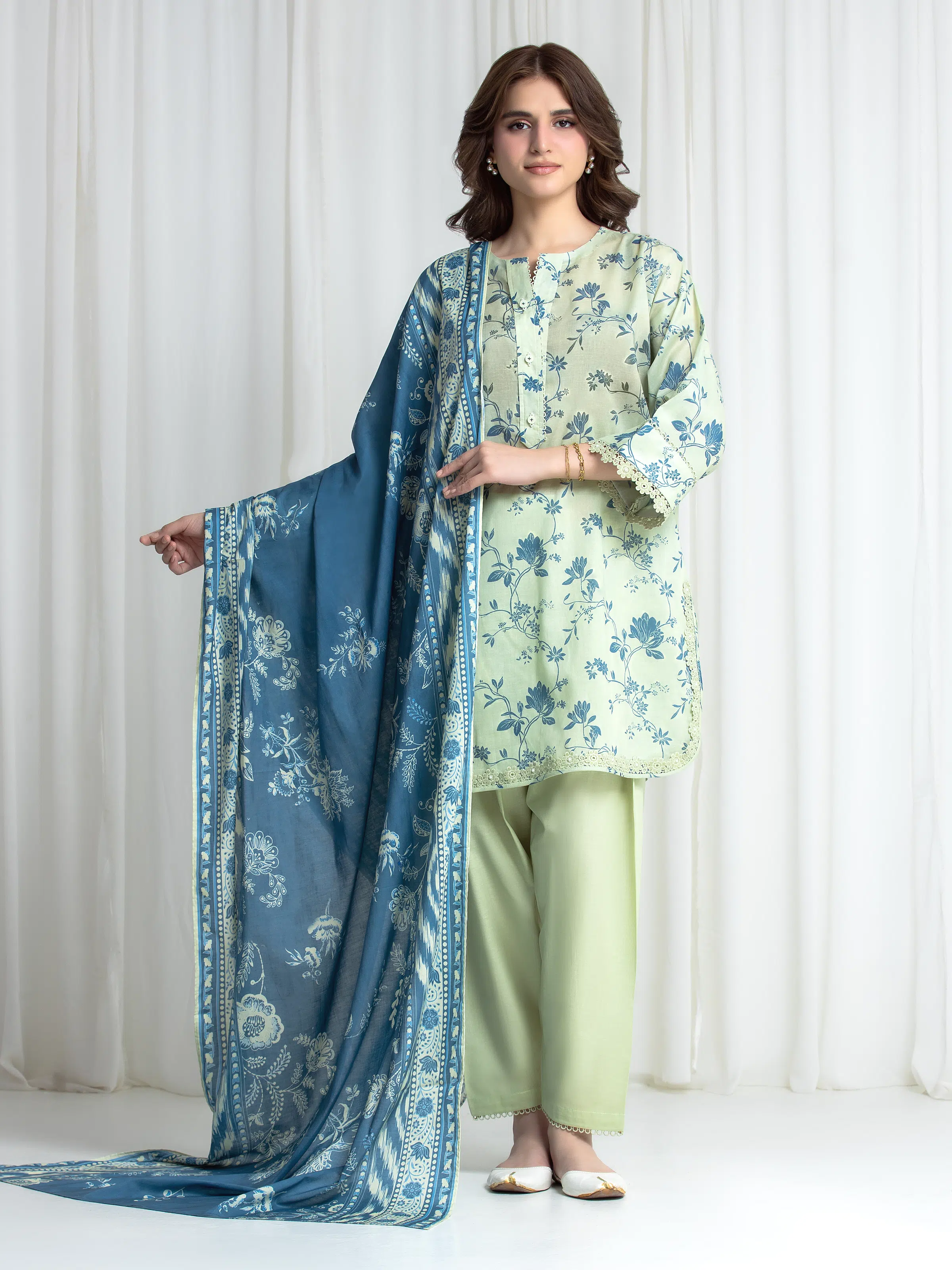Printed Lawn Suit - EWU6A1-36727-3P