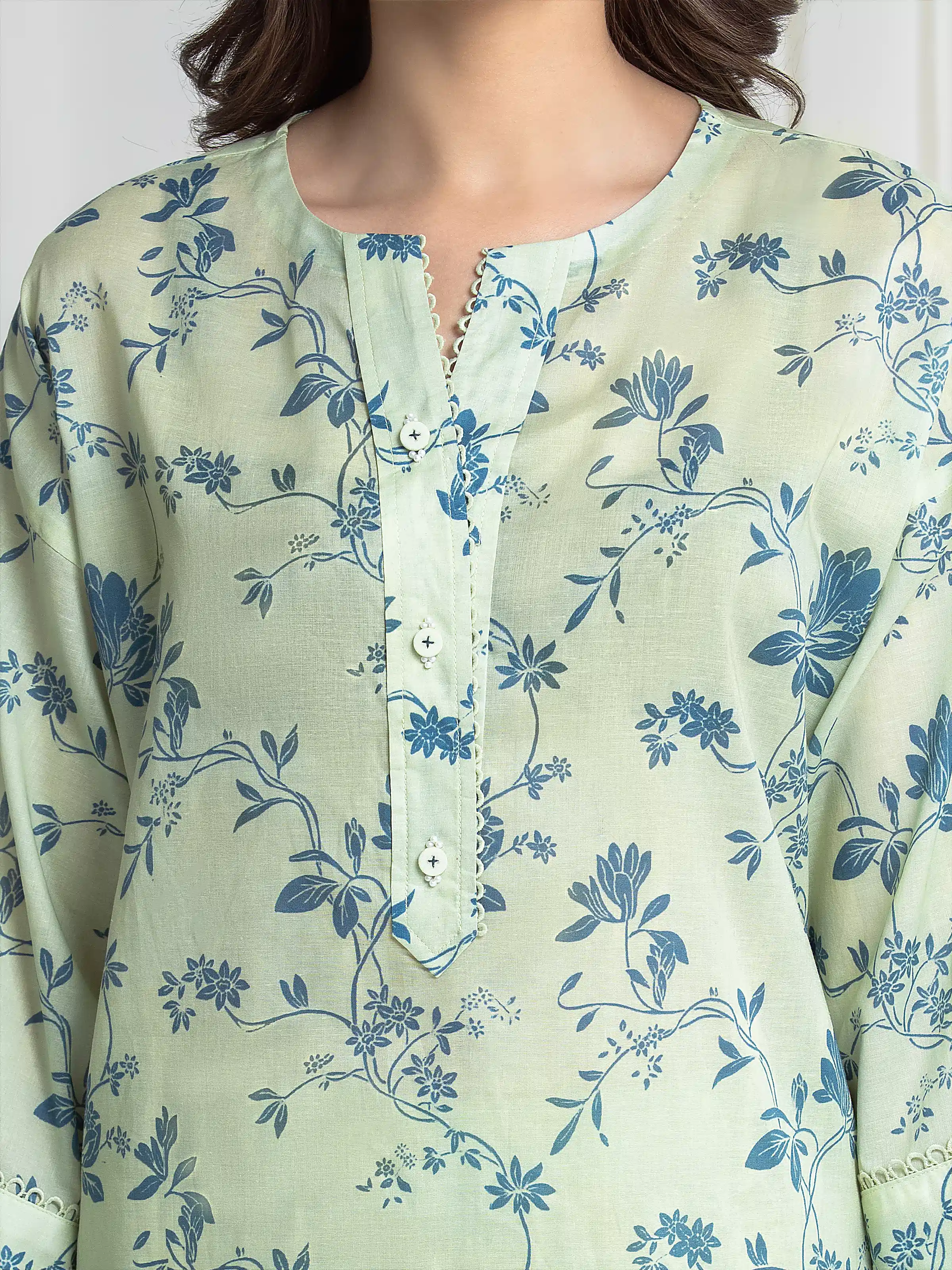 Printed Lawn Suit - EWU6A1-36727-3P - Image 3