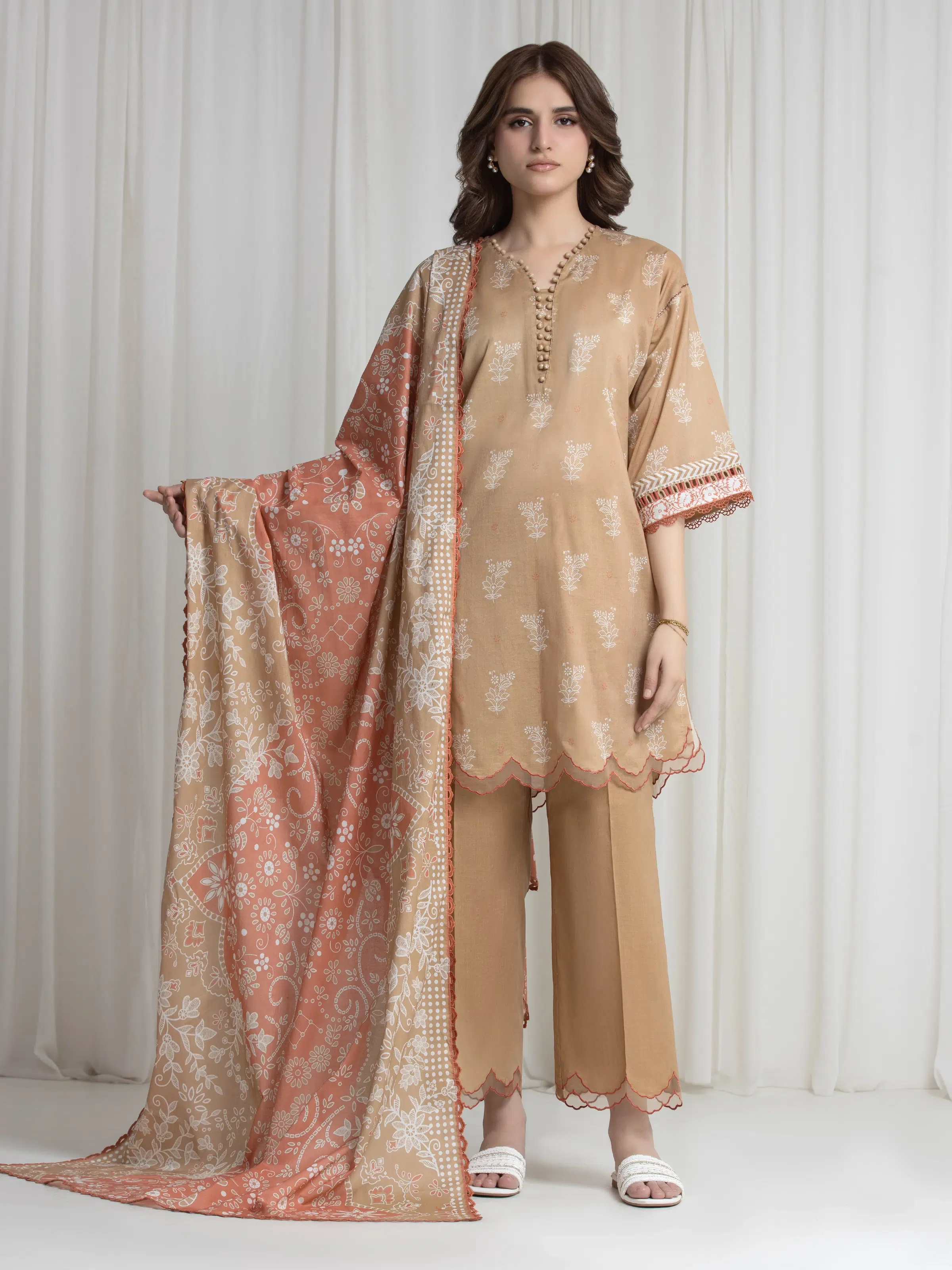 Printed Lawn Suit - EWU6A1-36739-3P