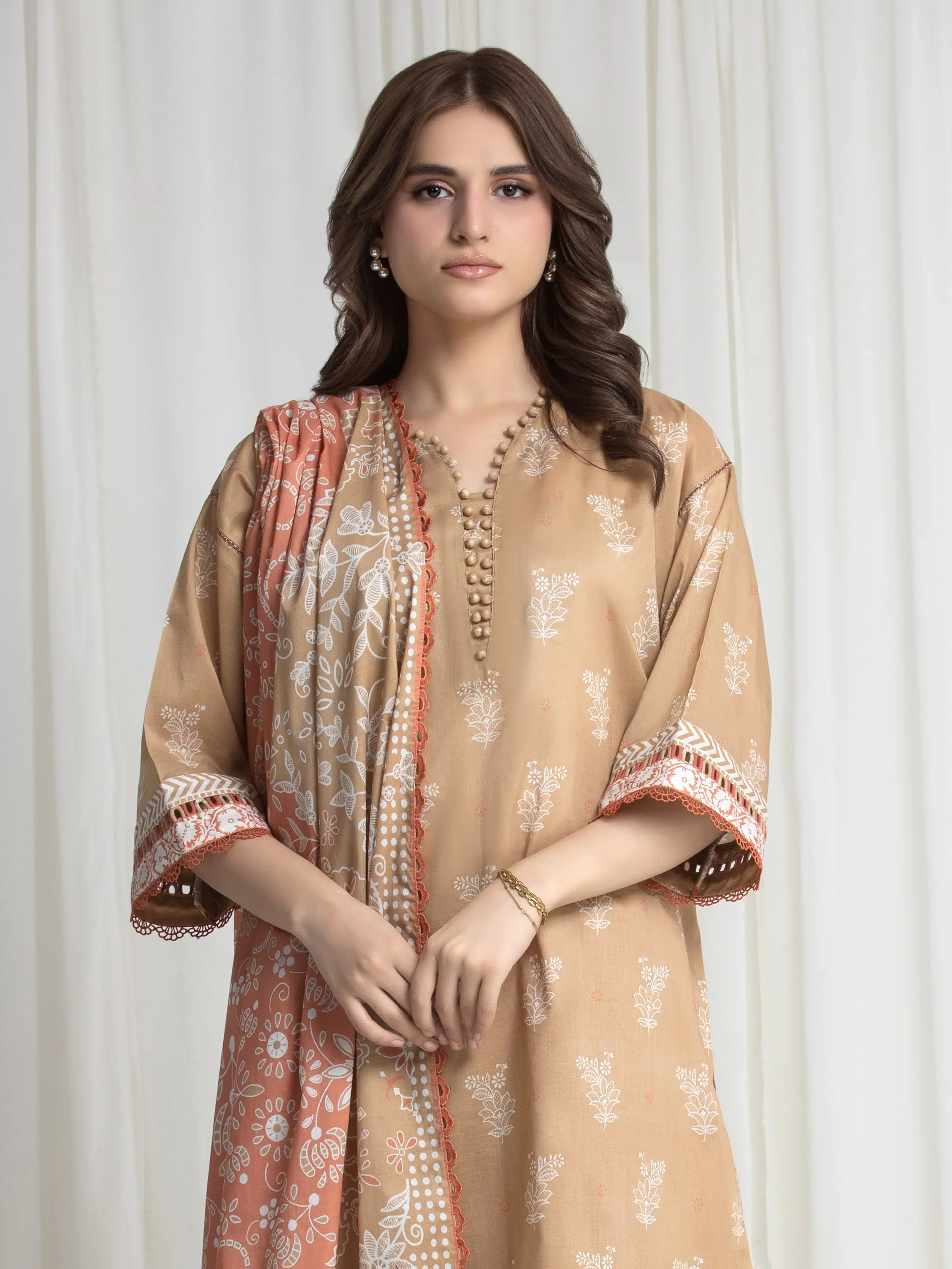Printed Lawn Suit - EWU6A1-36739-3P - Image 2