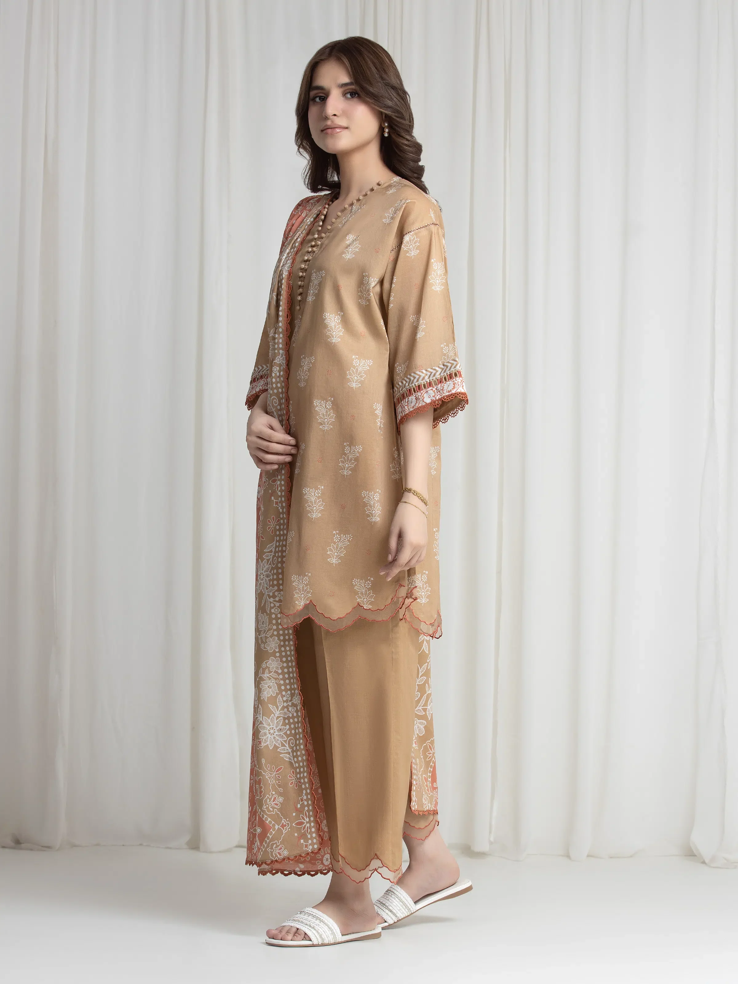 Printed Lawn Suit - EWU6A1-36739-3P - Image 5