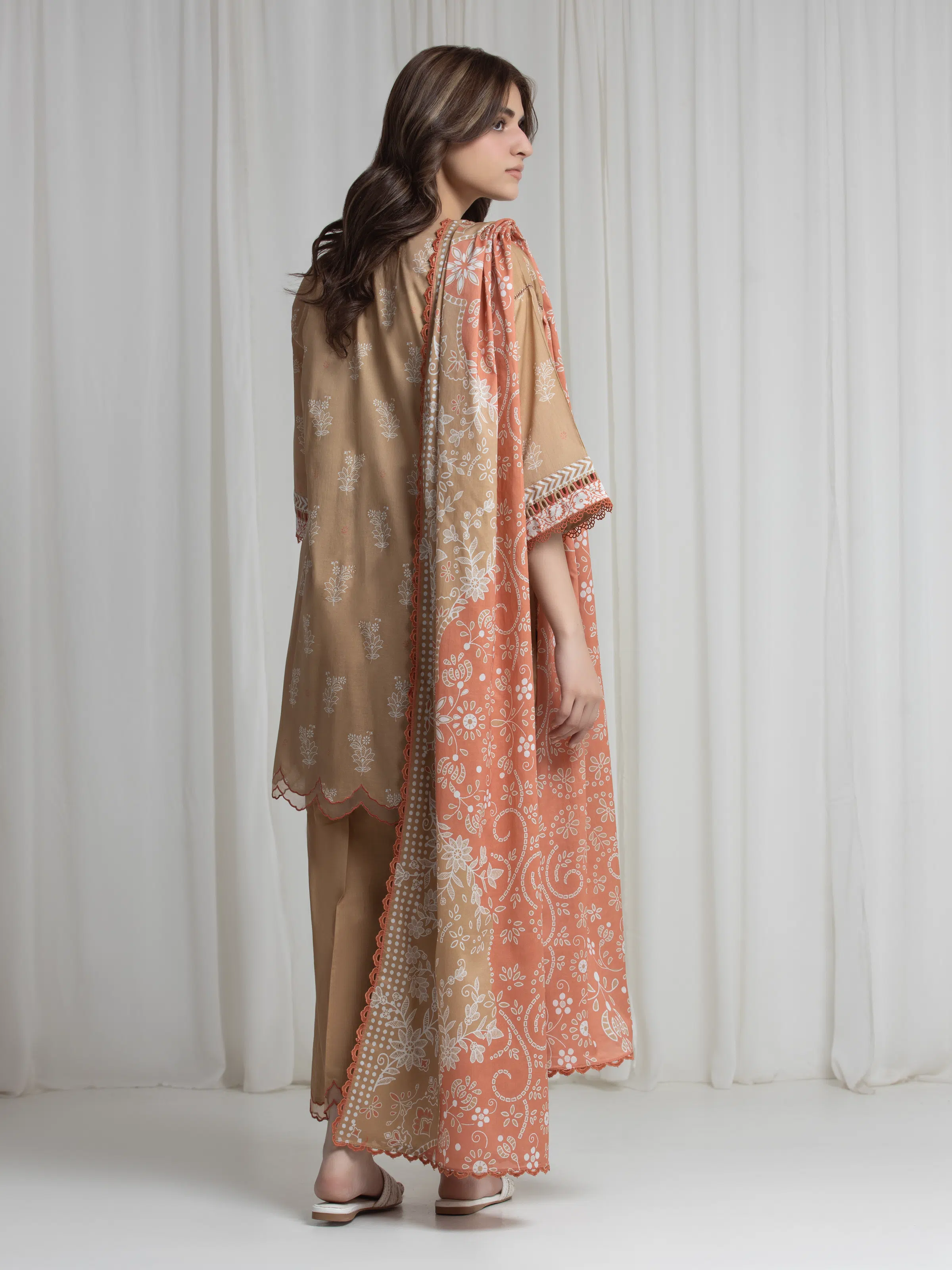 Printed Lawn Suit - EWU6A1-36739-3P - Image 6