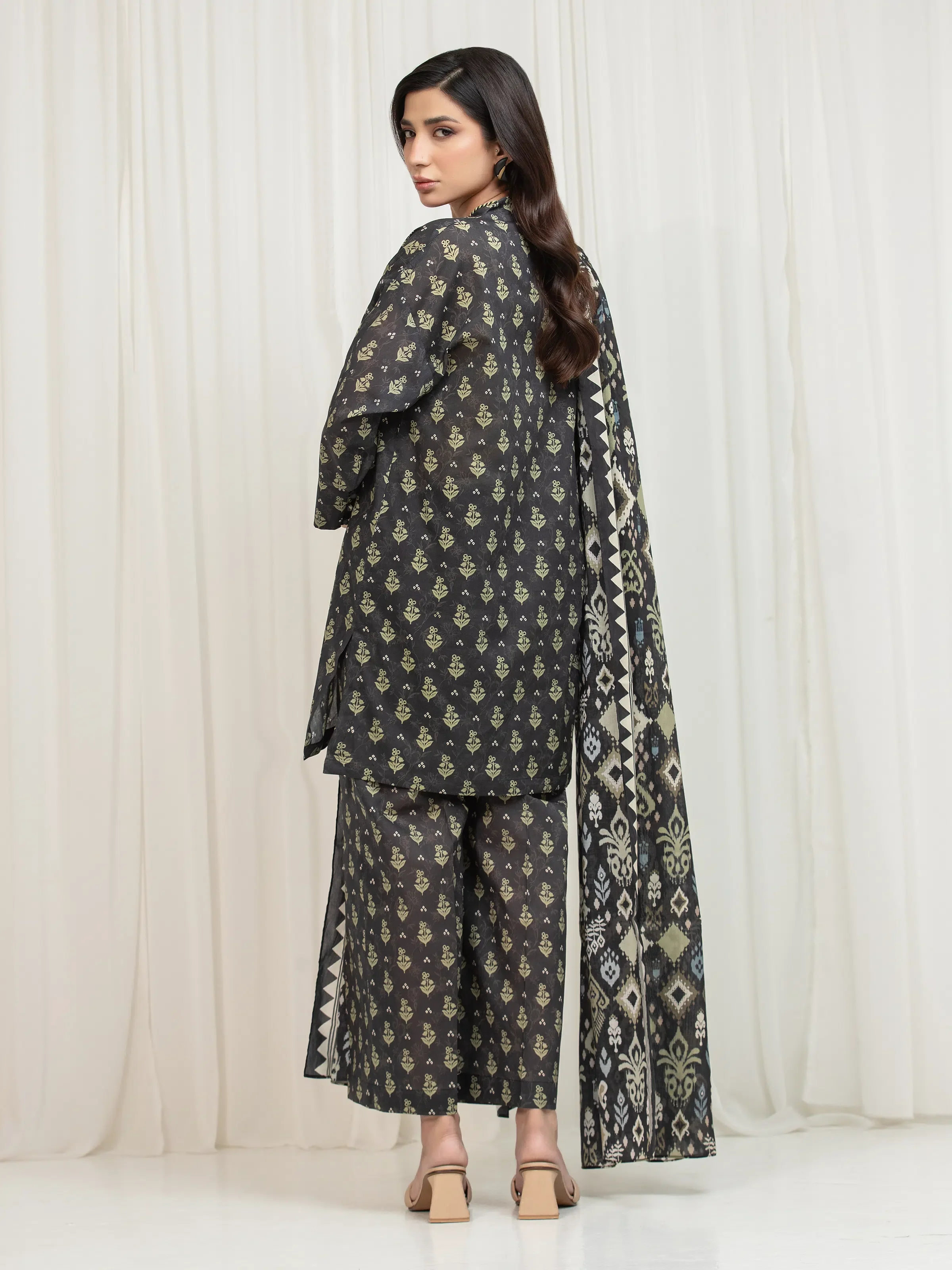 Printed Lawn Suit - EWU6A1-36752-3P - Image 5