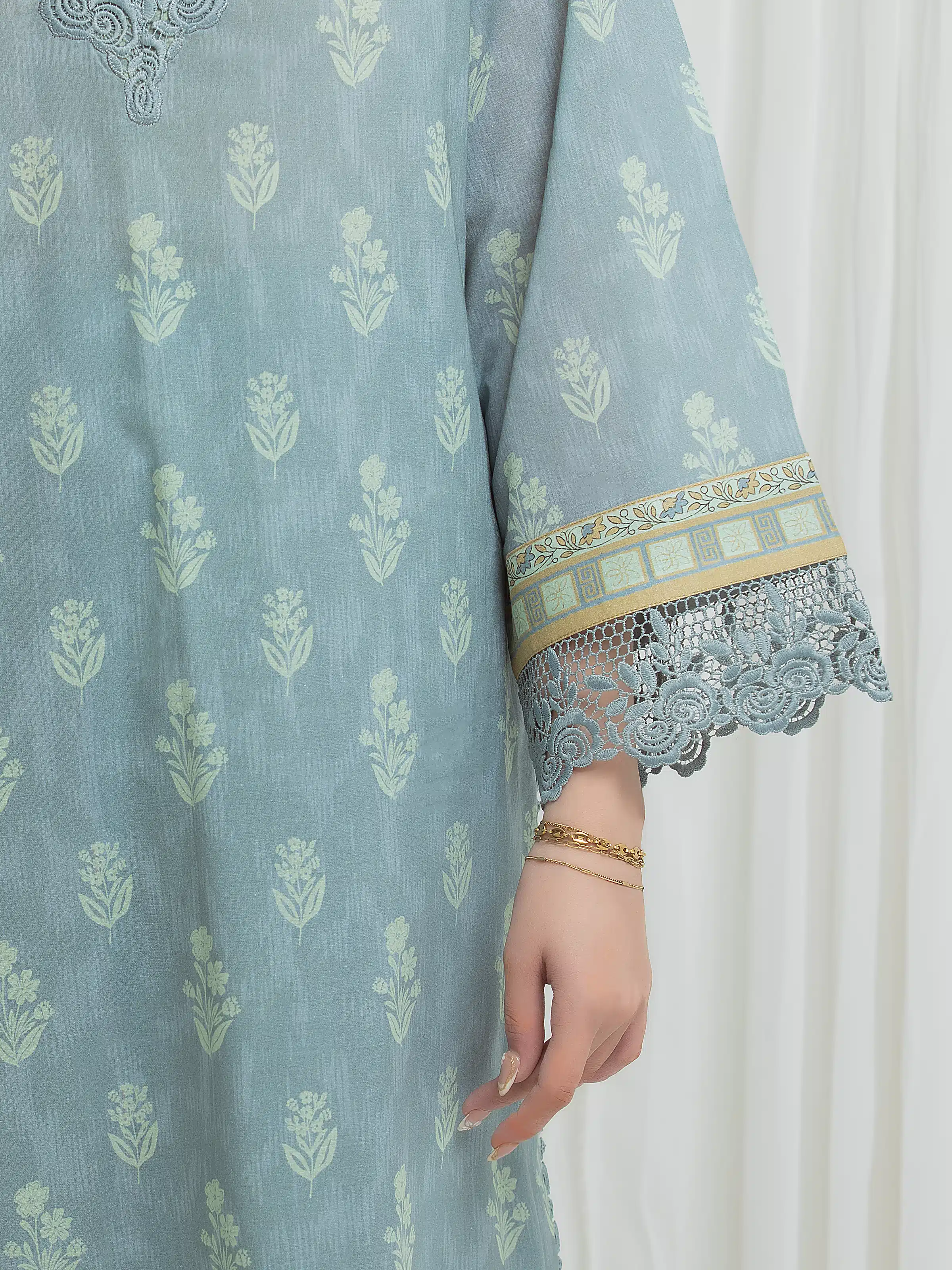 Printed Lawn Suit - EWU6A1-36754-3P - Image 3