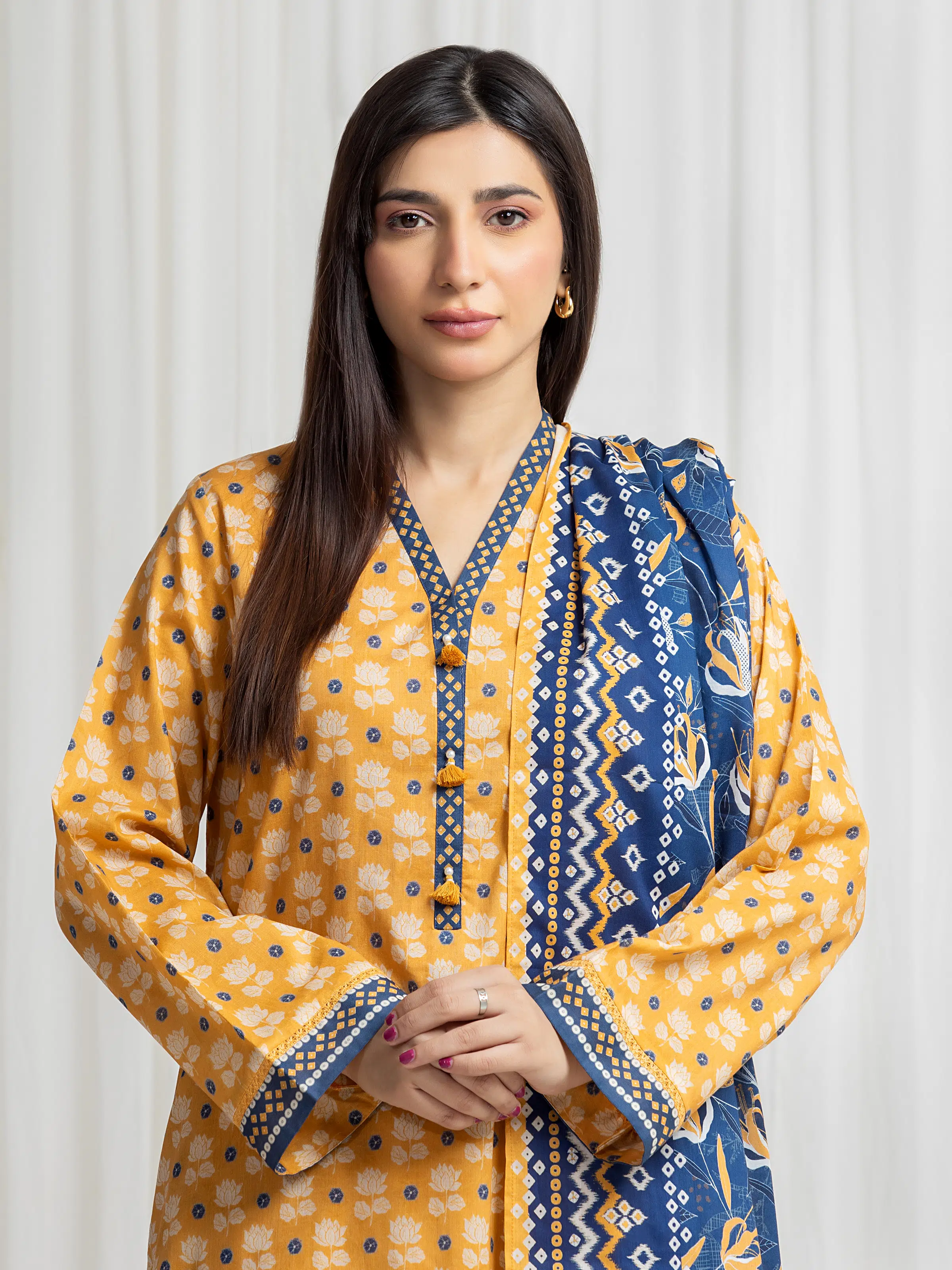 Printed Lawn Suit - EWU6A1-36767-3P - Image 2