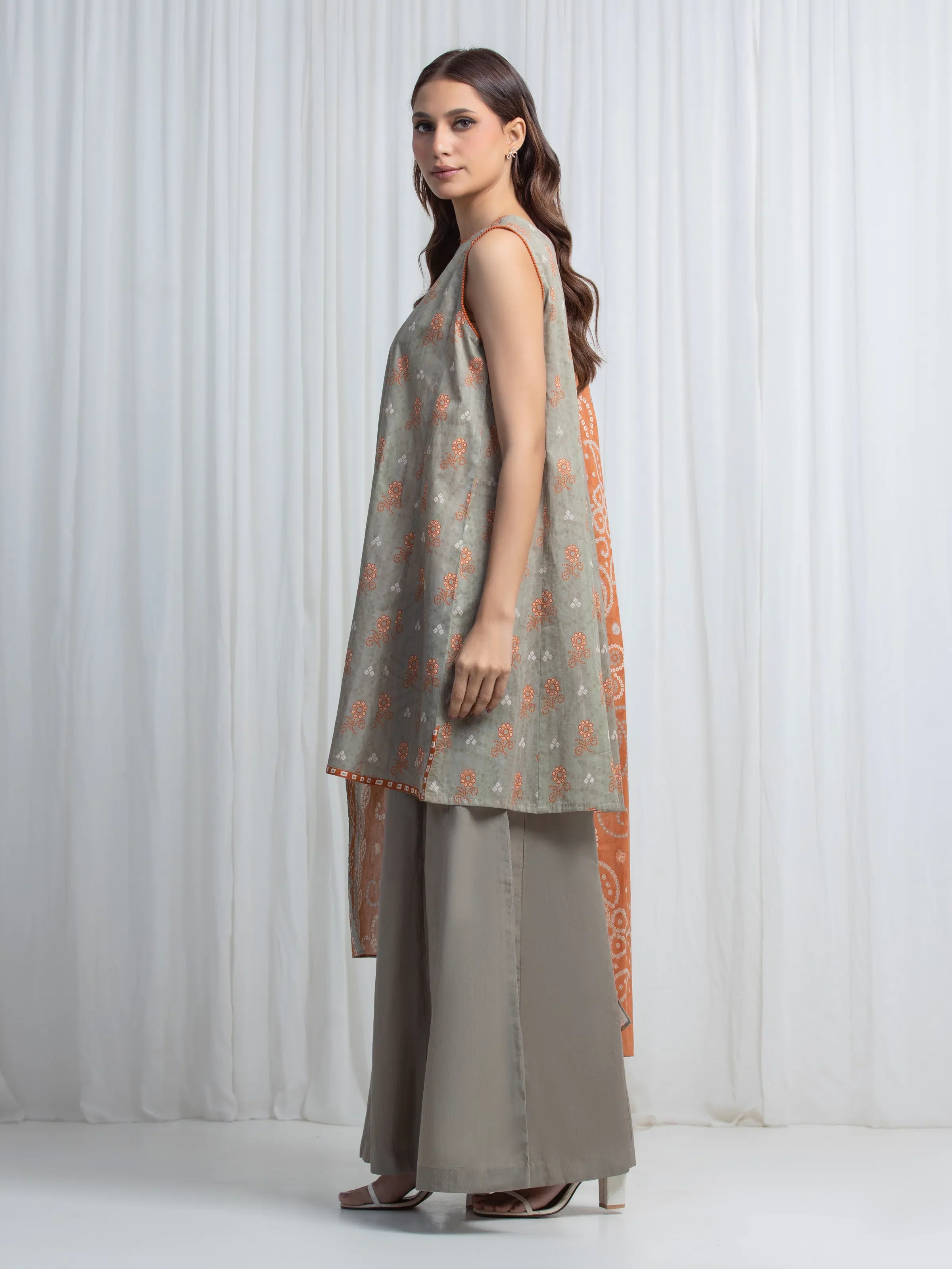 Printed Lawn Suit - EWU6A1-36853-3P - Image 4