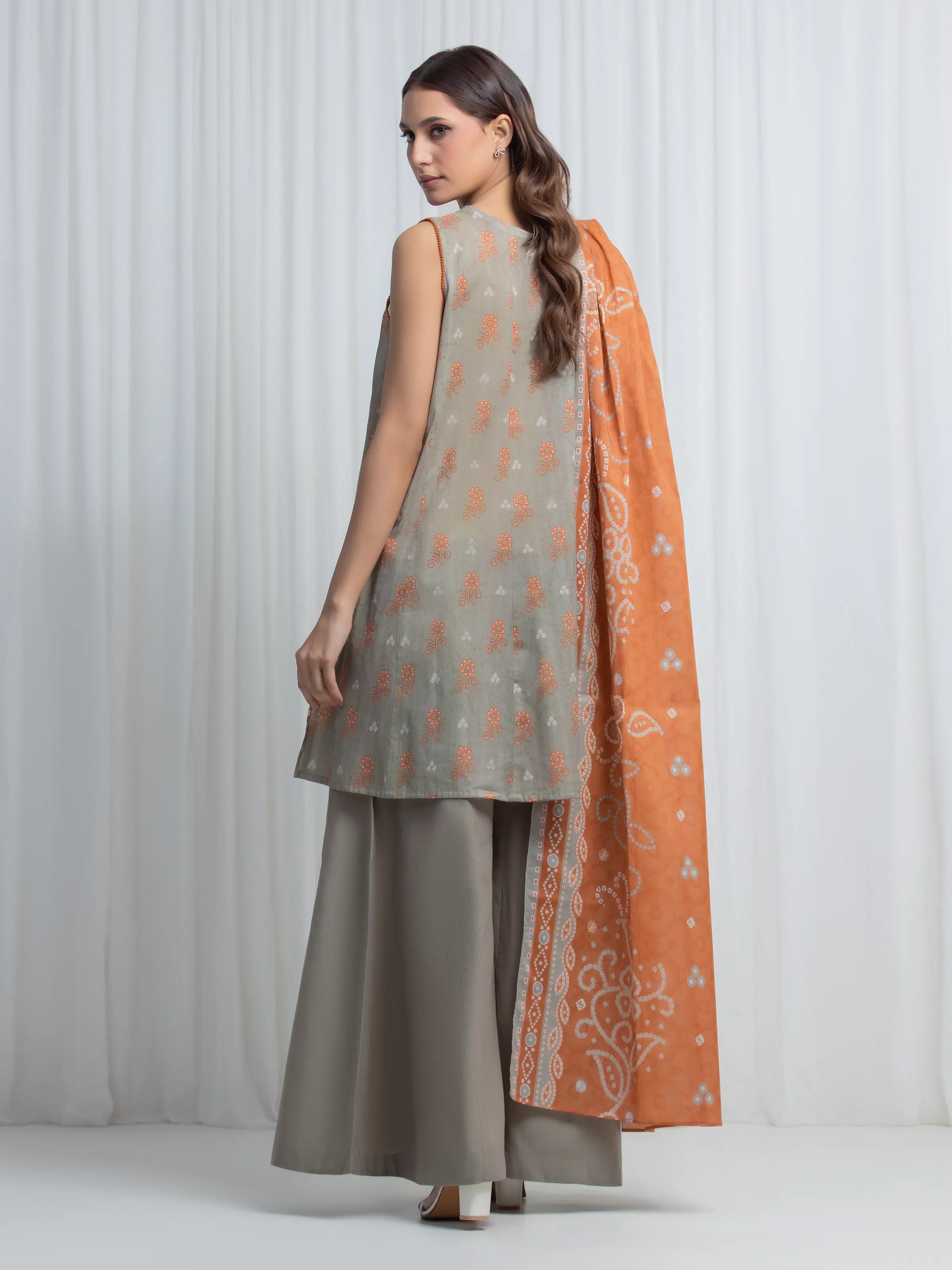 Printed Lawn Suit - EWU6A1-36853-3P - Image 5