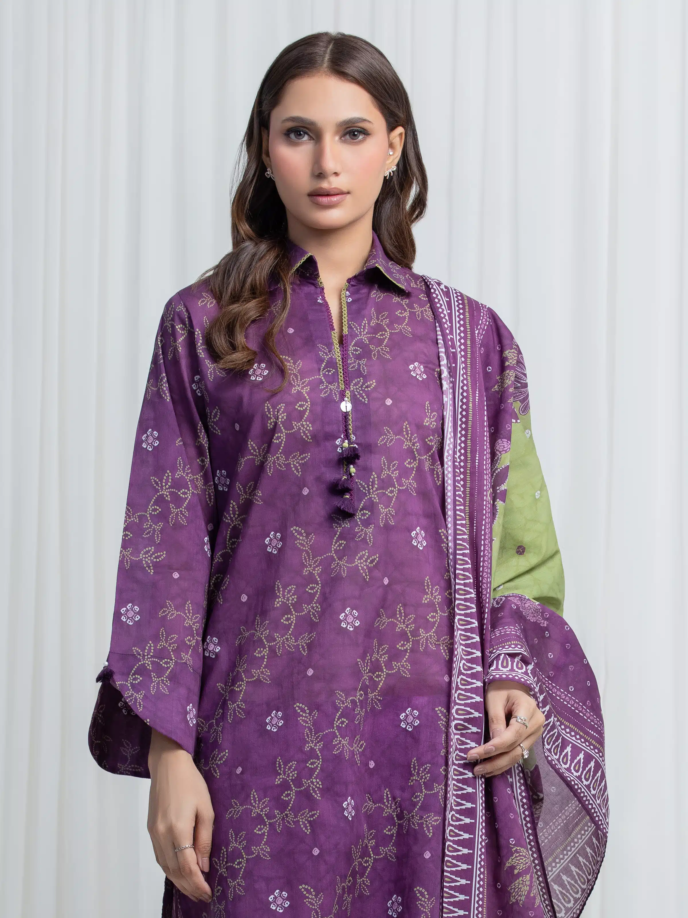 Printed Lawn Suit - EWU6A1-36861-3P - Image 2