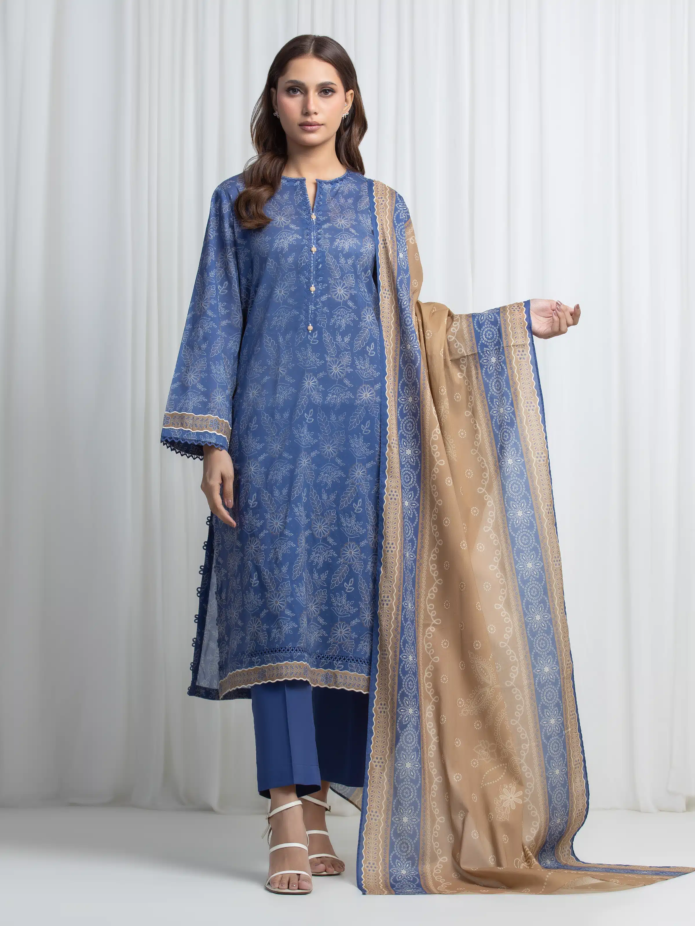 Printed Lawn Suit - EWU6A1-36862-3P