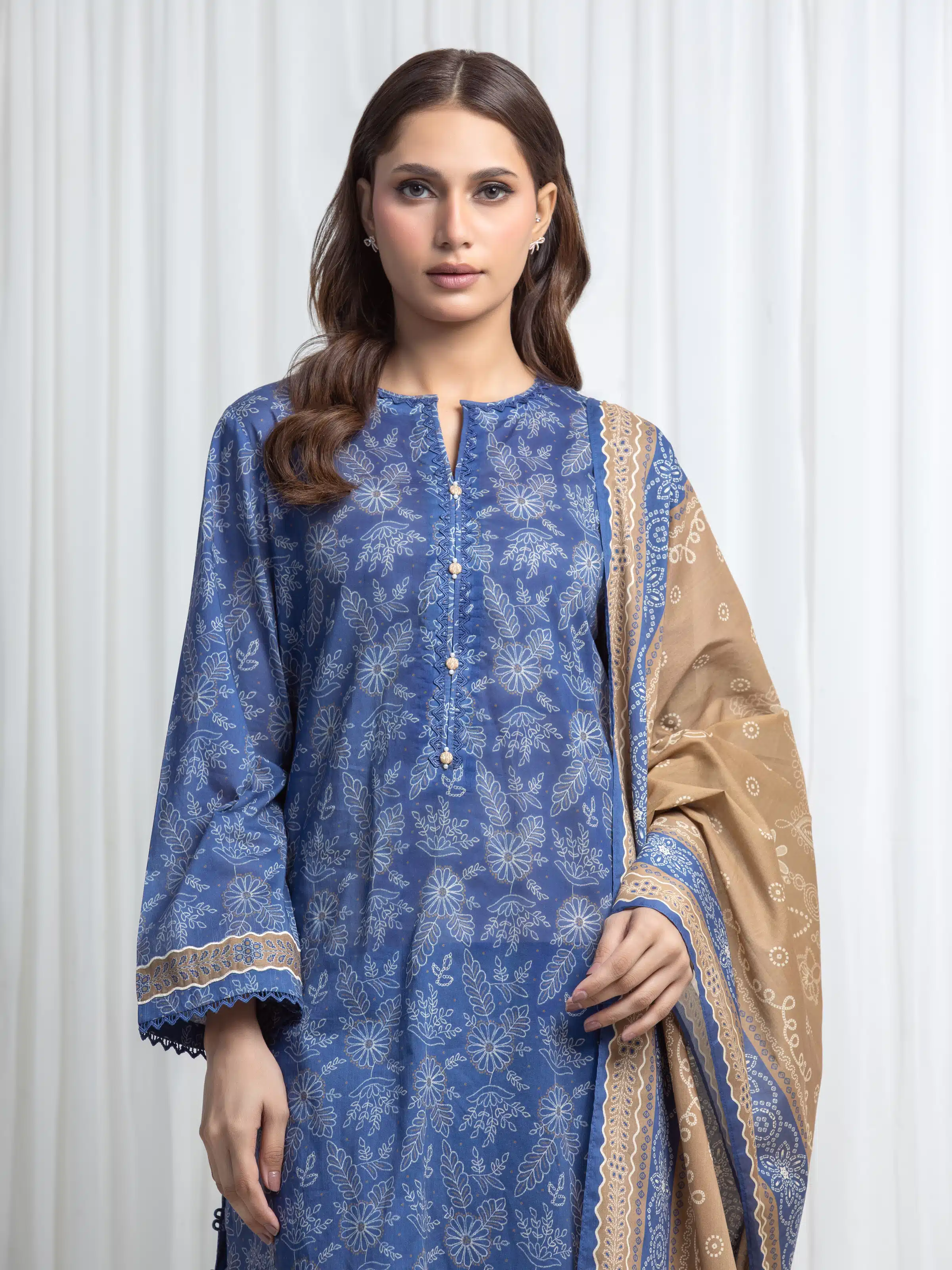 Printed Lawn Suit - EWU6A1-36862-3P - Image 2