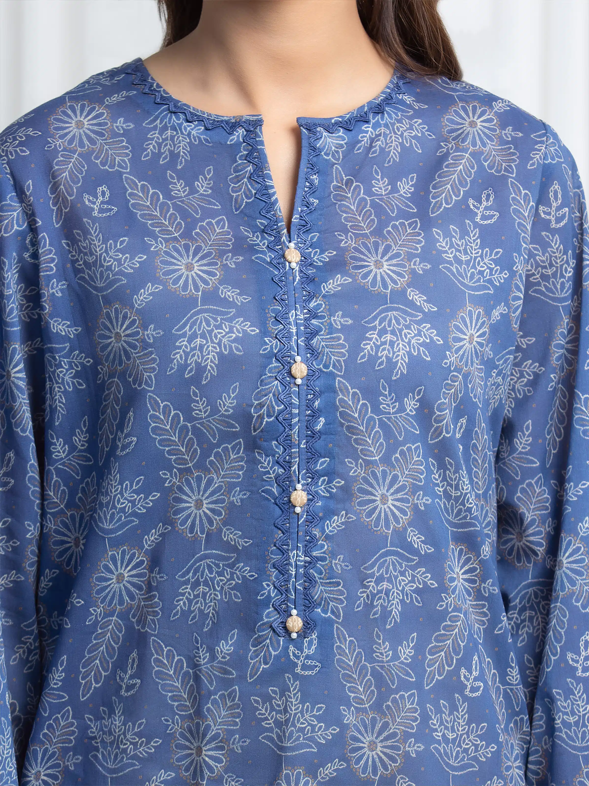 Printed Lawn Suit - EWU6A1-36862-3P - Image 3