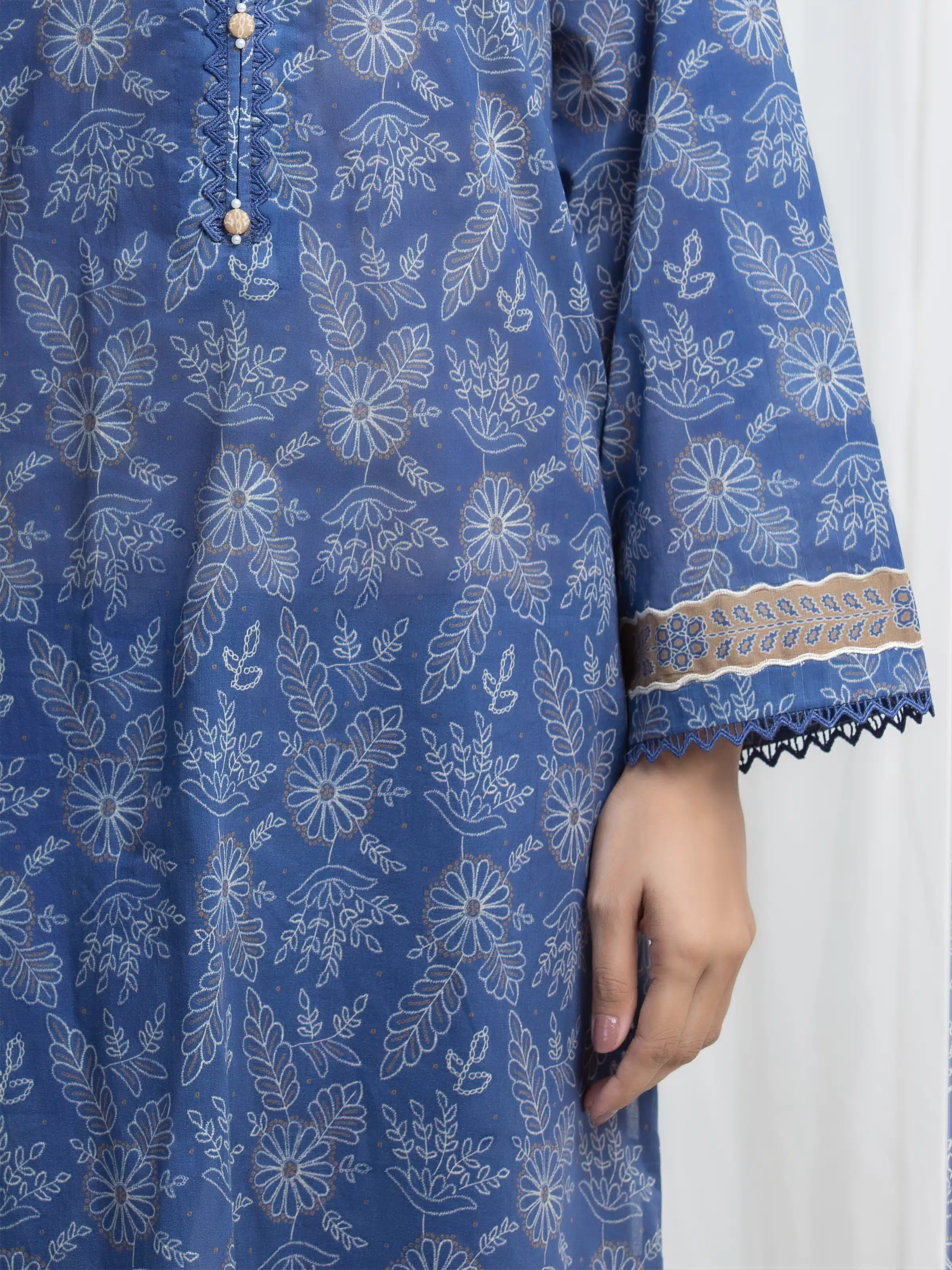 Printed Lawn Suit - EWU6A1-36862-3P - Image 4