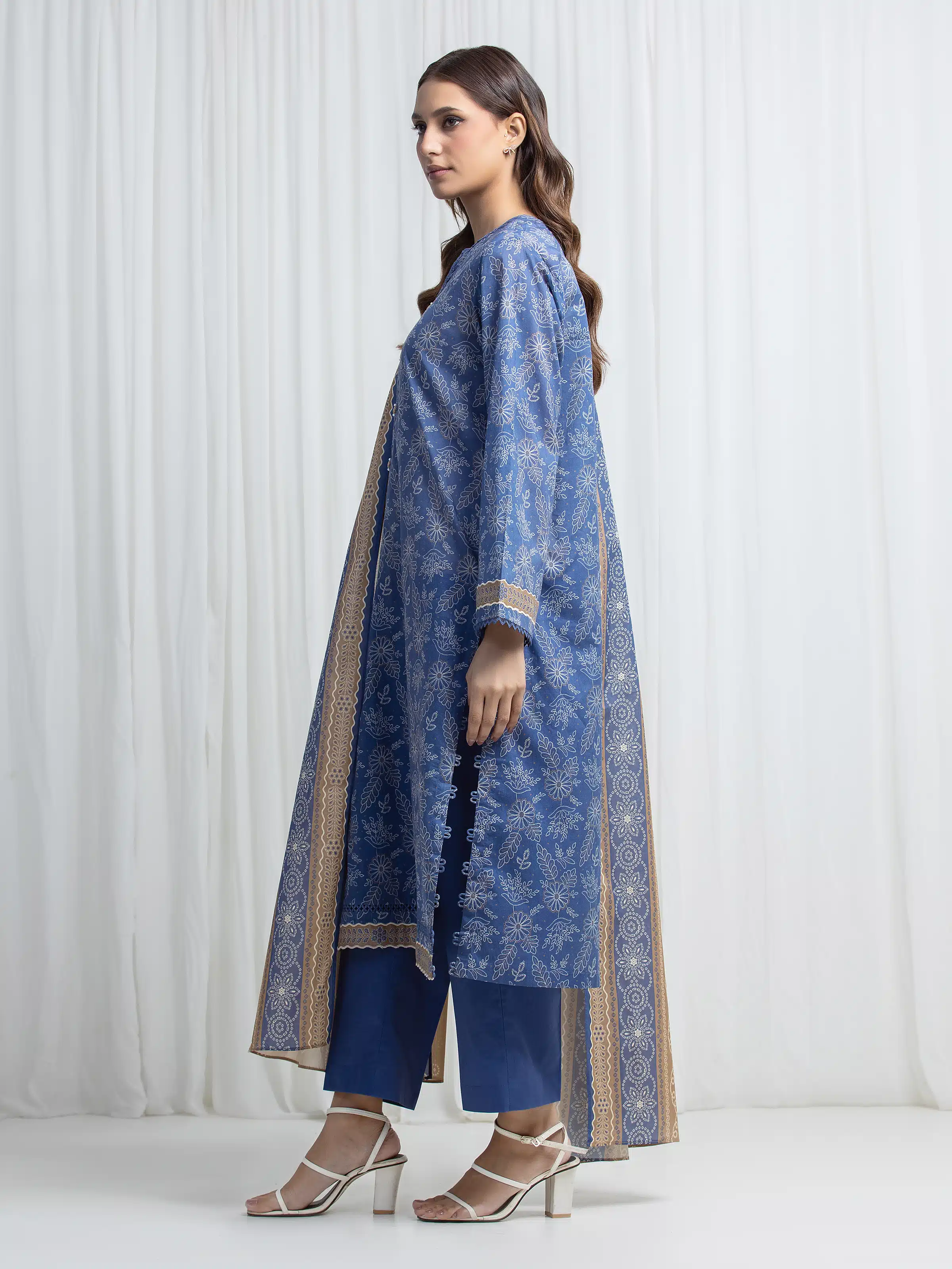 Printed Lawn Suit - EWU6A1-36862-3P - Image 5