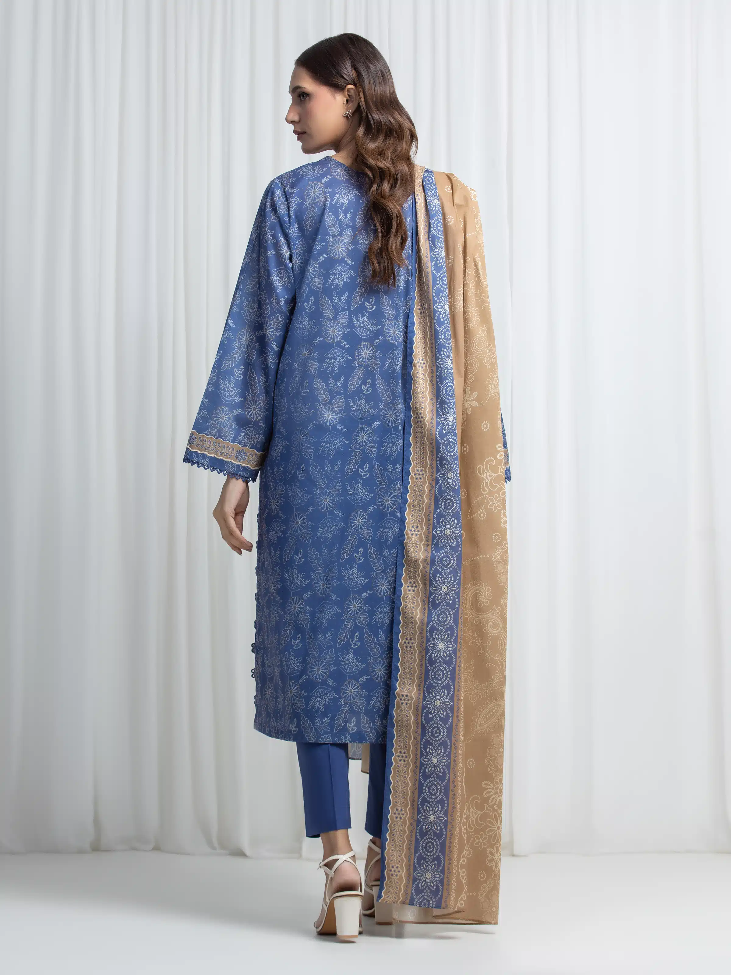 Printed Lawn Suit - EWU6A1-36862-3P - Image 6