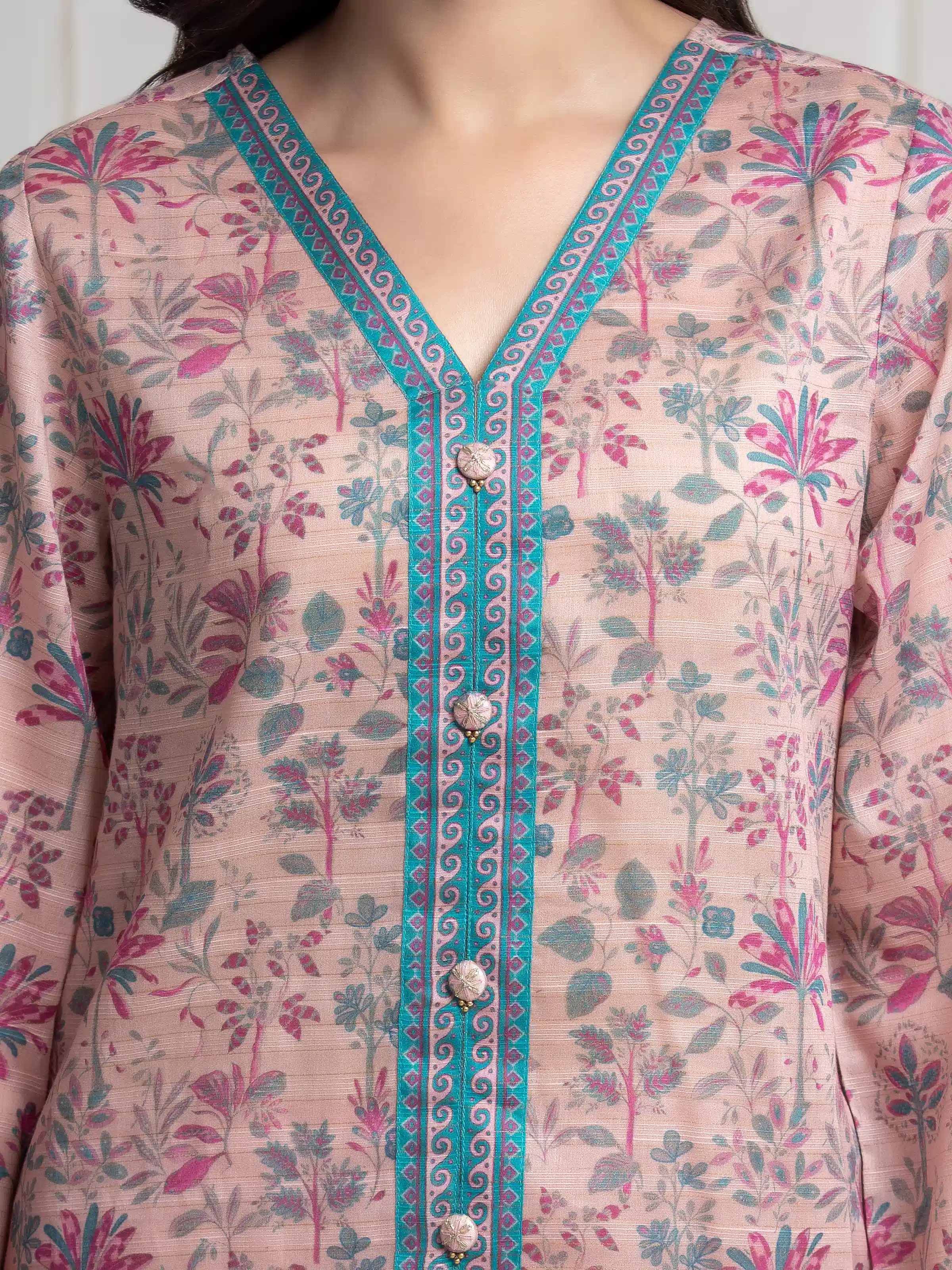 Printed Zari Lawn Suit - EWU6M6-056-3P - Image 4