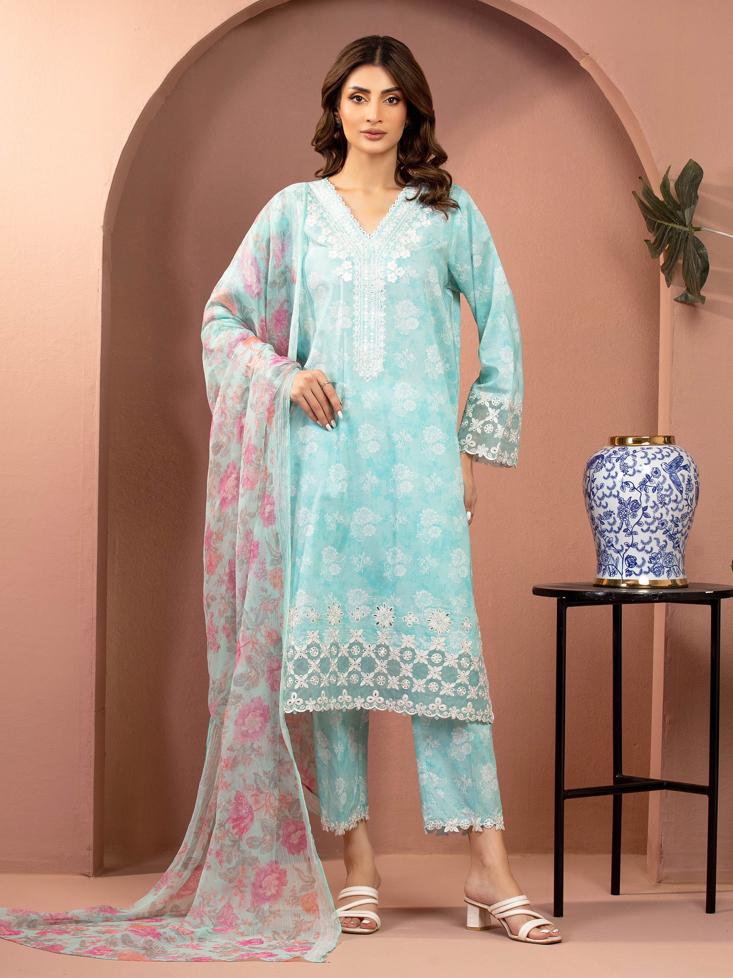 Embroidered Lawn Suit - EWU5V1-31459-3P