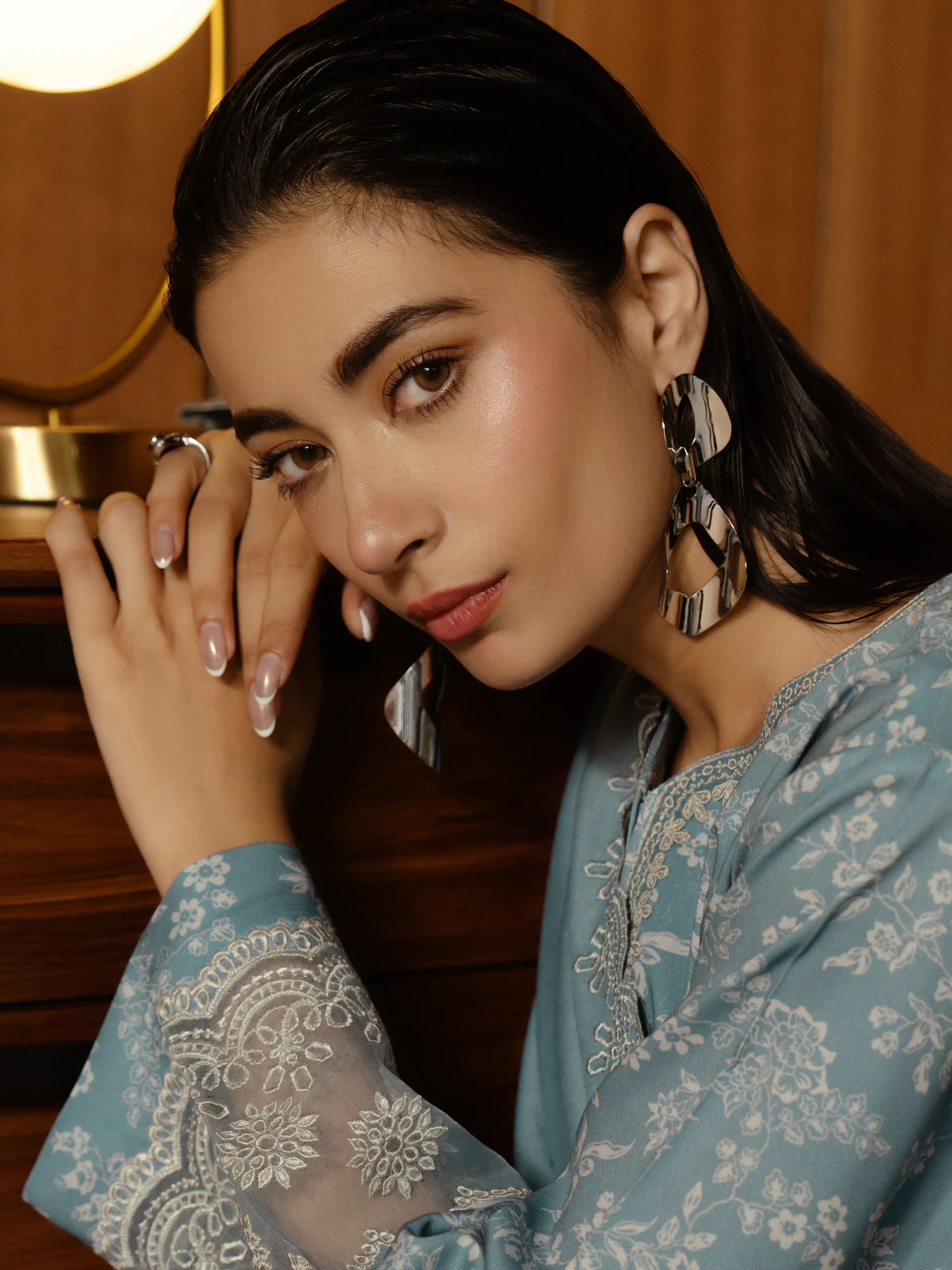 Embroidered Marina Twill Suit - EWU24V14-30183-3P - Image 3
