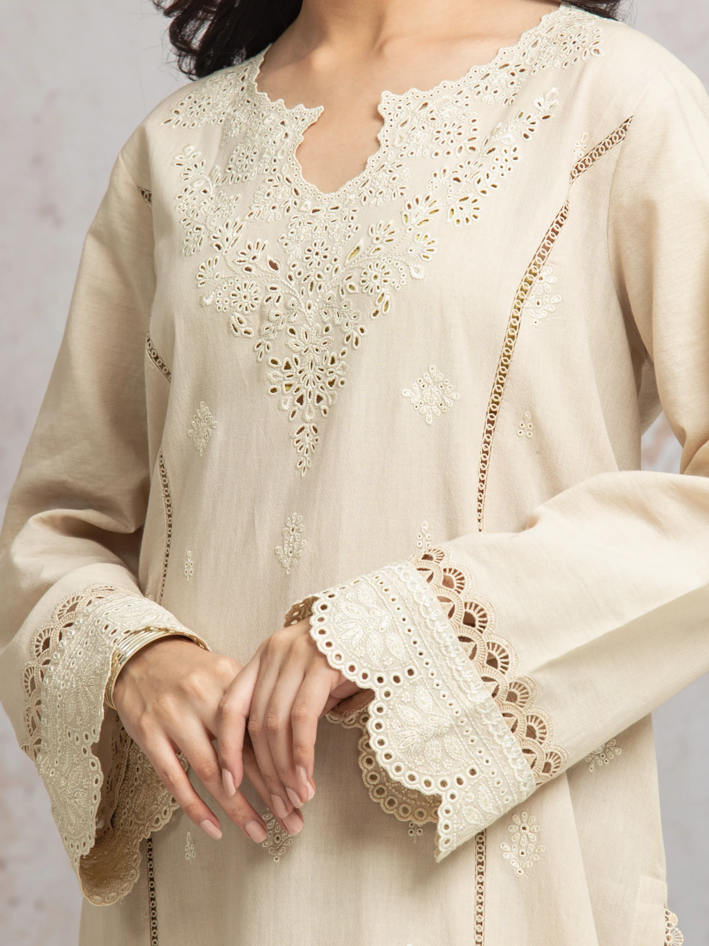 Embroidered Cambric Suit - EWU24V2-30140-3P - Image 2