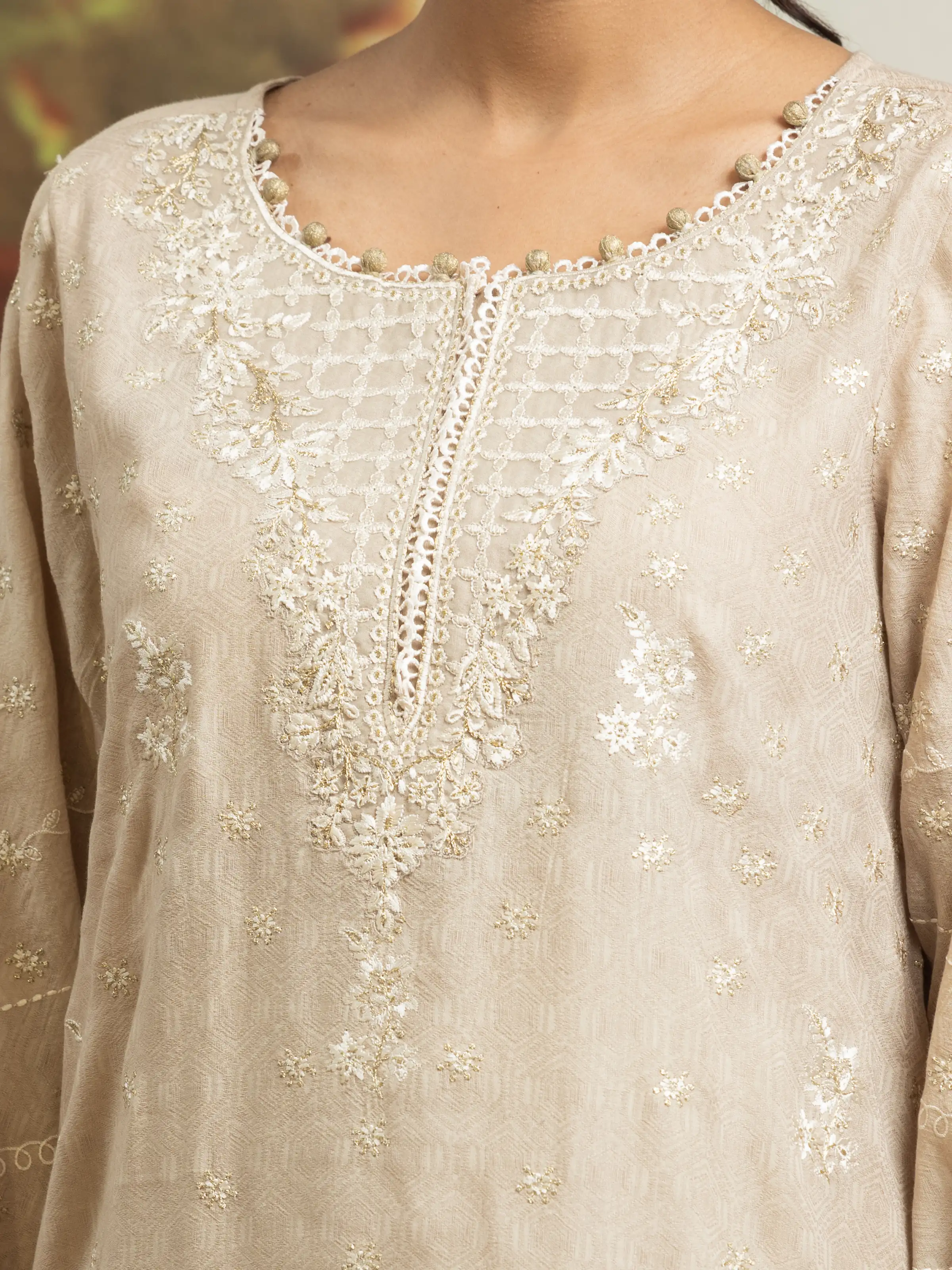 Embroidered Dobby Suit - EWU24V7-30160-3P - Image 4