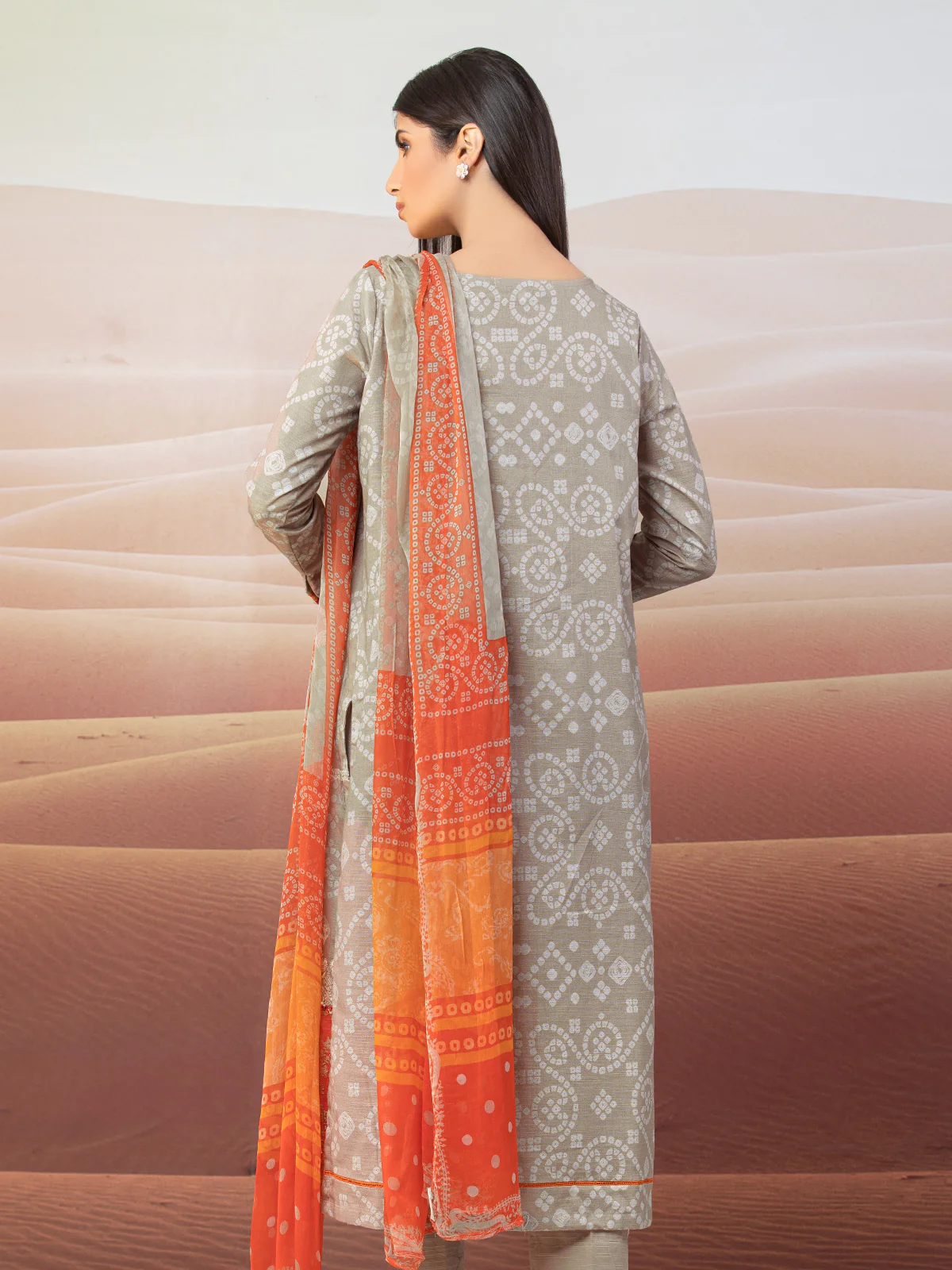 Embroidered Khaddar Suit - EWU22V12-25006XXL - Image 7
