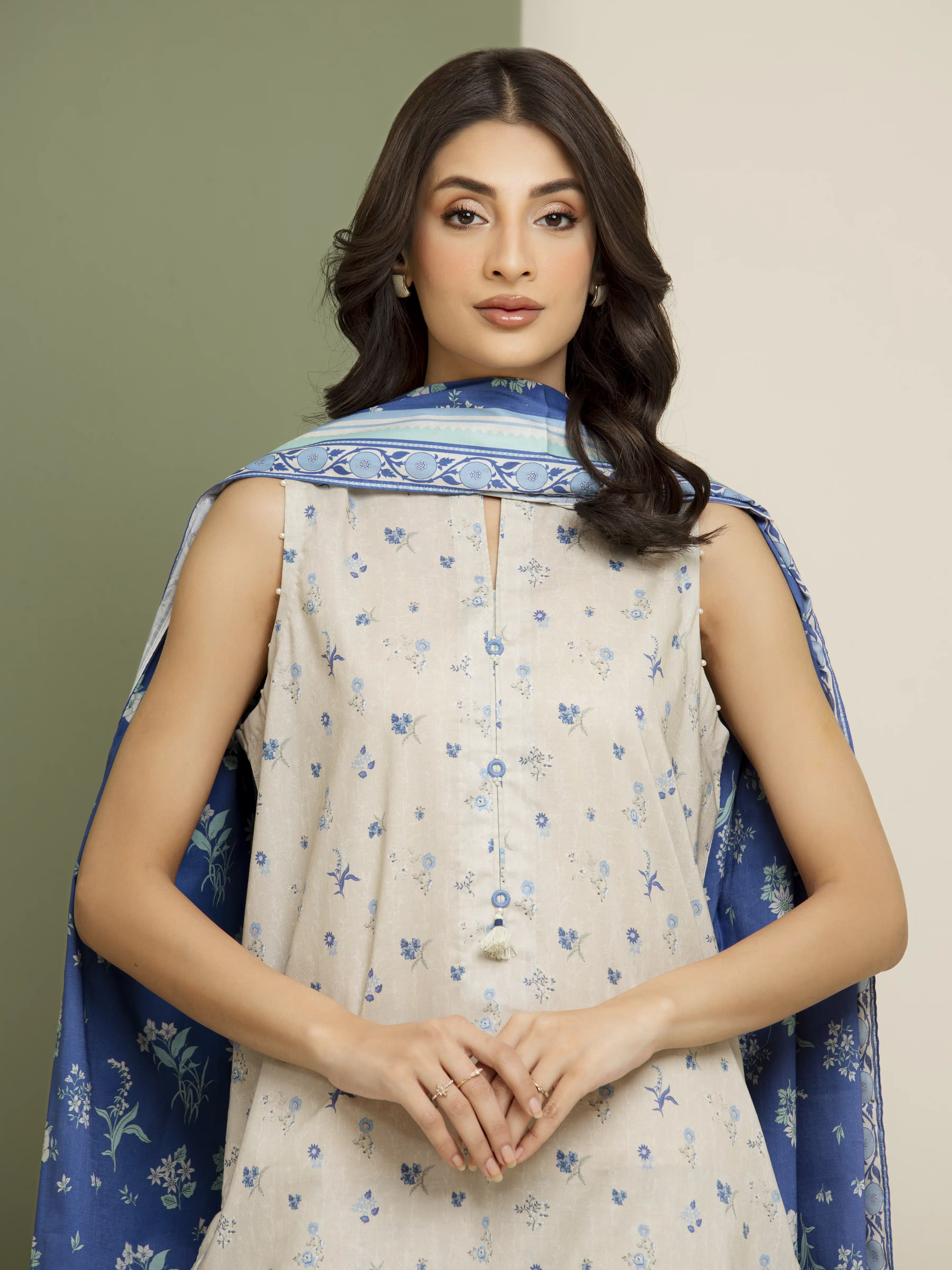 Printed Lawn Suit - EWU5A1-35161-3P - Image 2