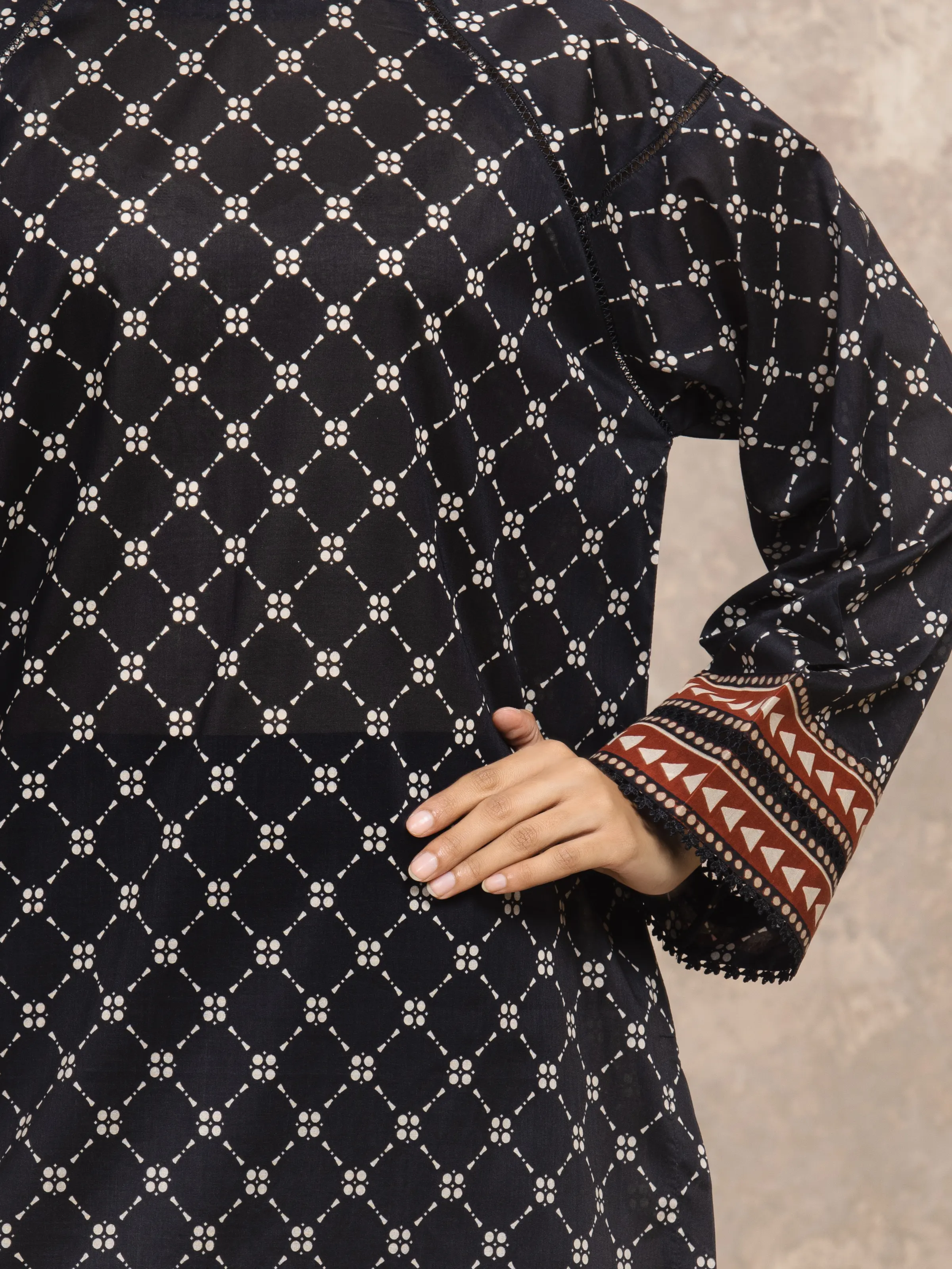 Printed Khaddar Suit - EWU5A3-36134-3P - Image 3