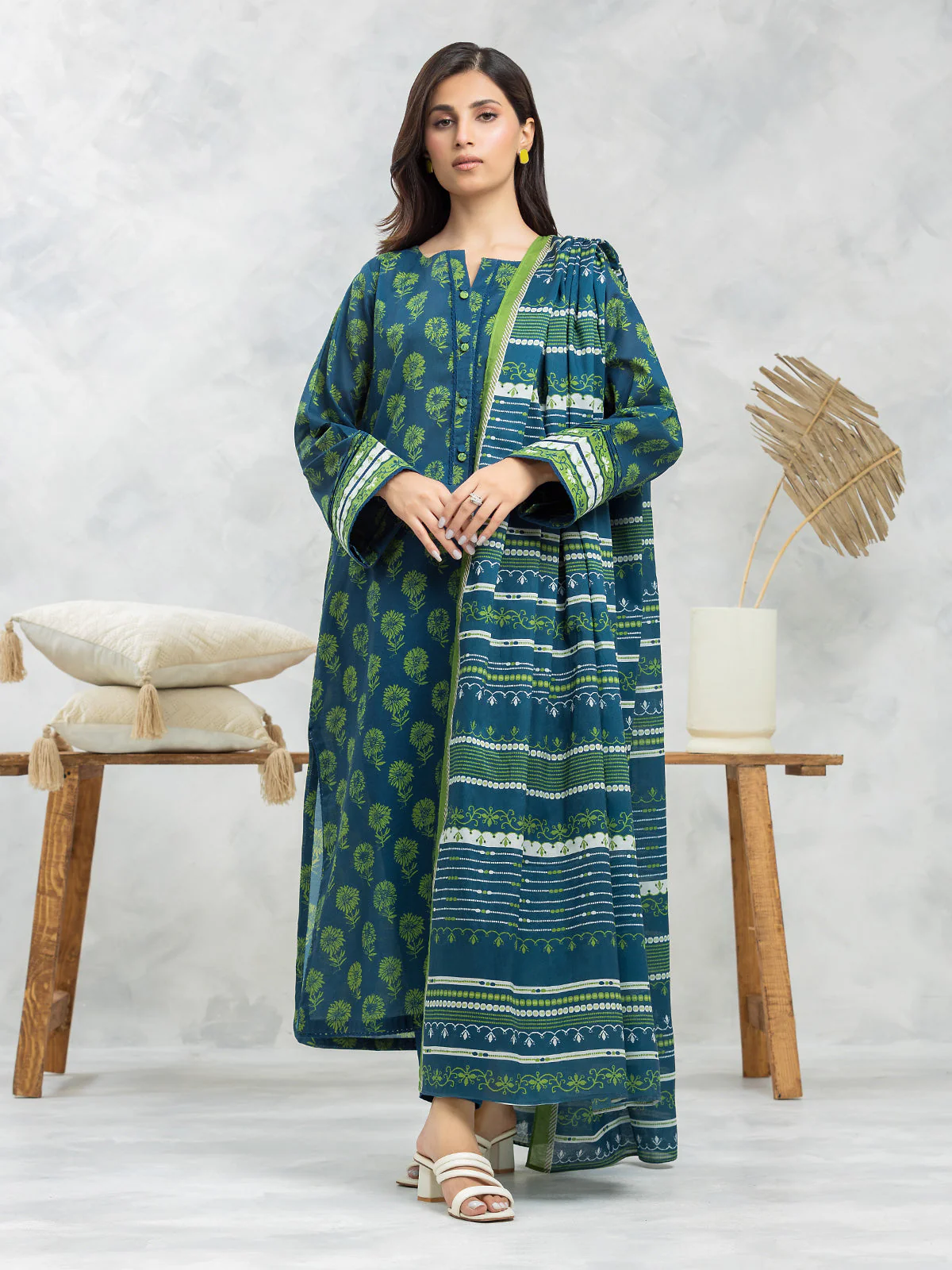 Printed Viscose Suit - EWU24A4-29234-3P