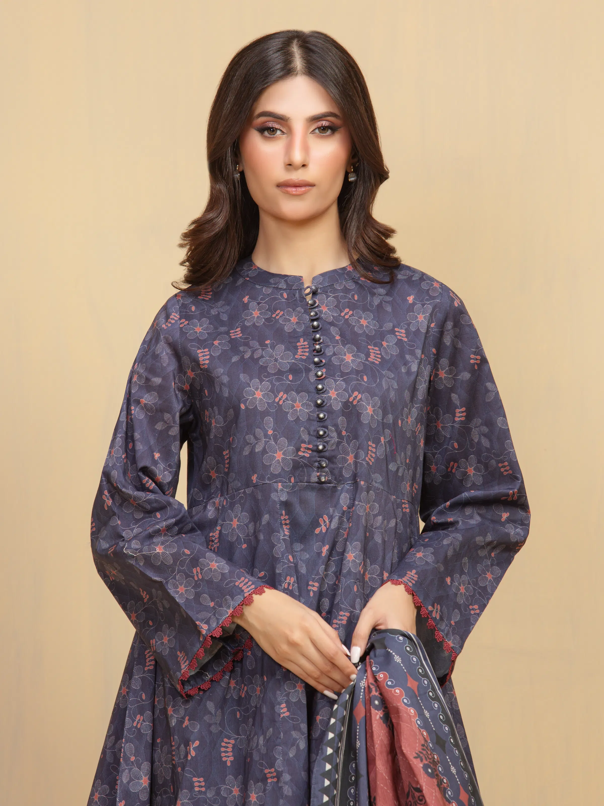 Printed Khaddar Suit - EWU5A3-36007-3P - Image 2