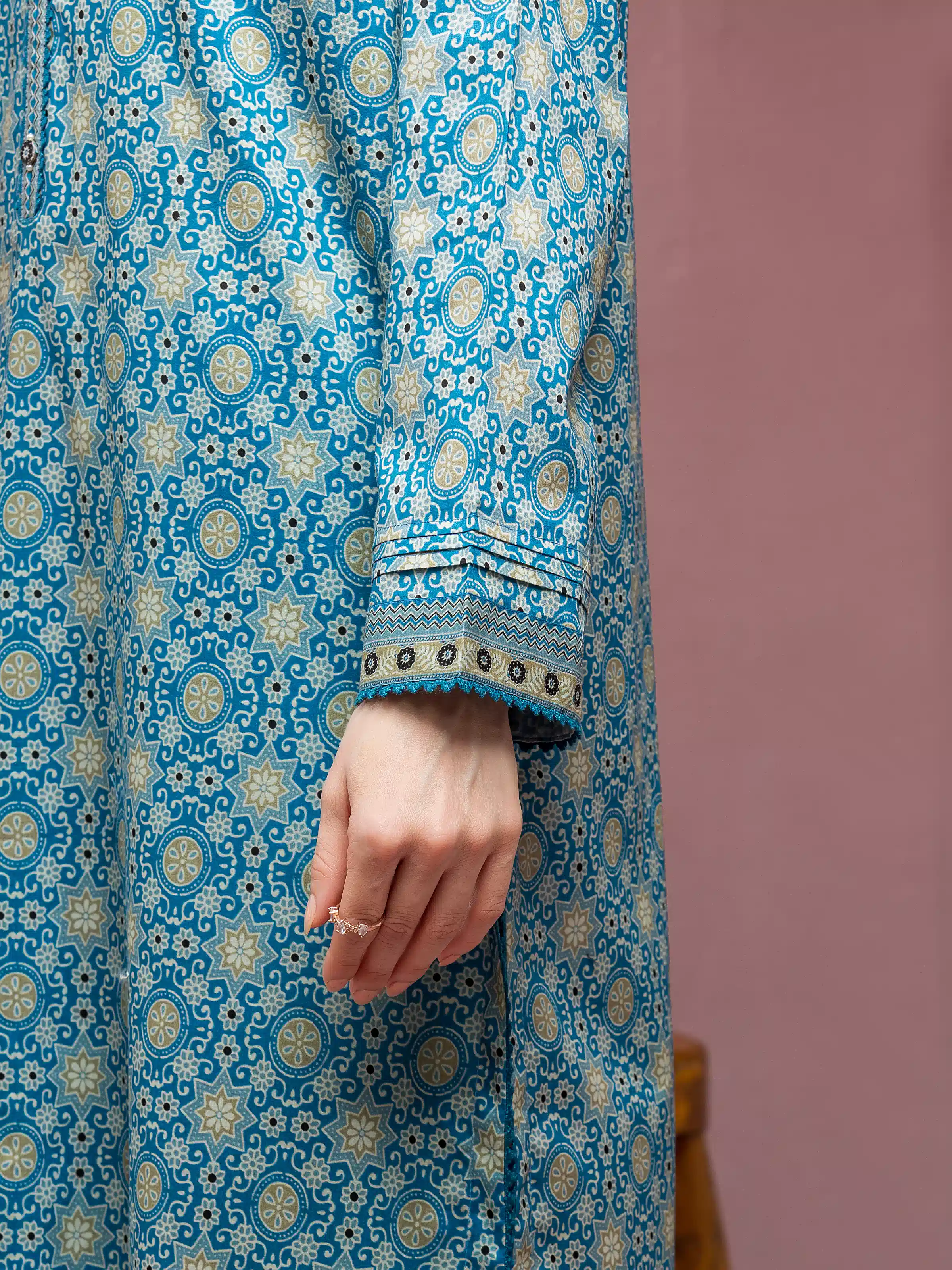 Printed Lawn Suit - EWU5A1-35109-3P - Image 6