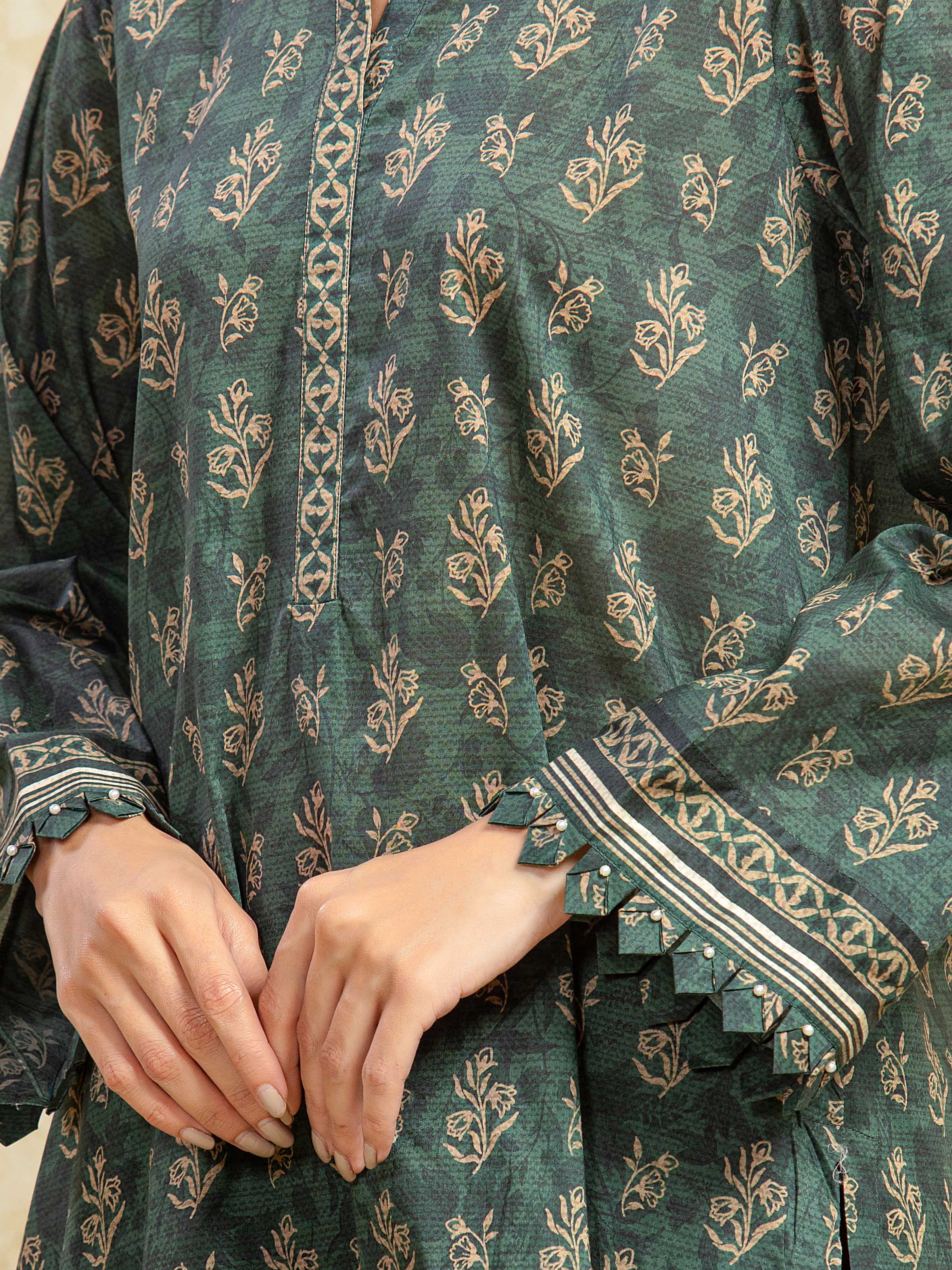 Printed Khaddar Suit - EWU5A3-36096-3P - Image 3